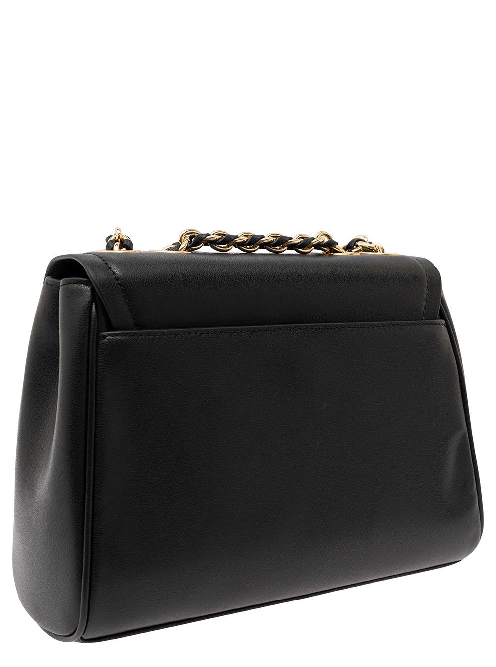 Shop Michael Michael Kors 18k Smooth Nappa Smooth Nappa 30/32 Solid Semi Lux Emb Calf Leather In Black