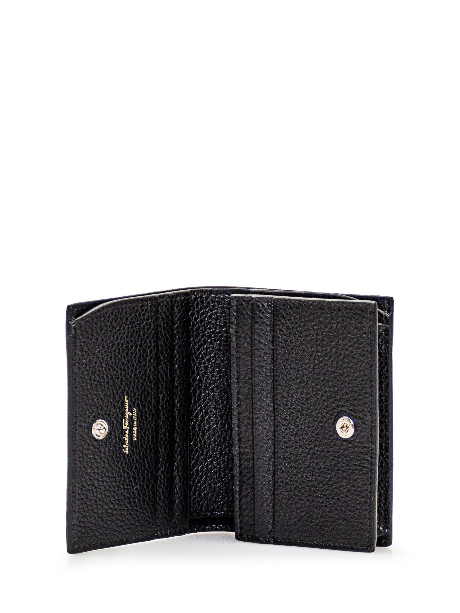 Shop Ferragamo Gancini Wallet In Nero