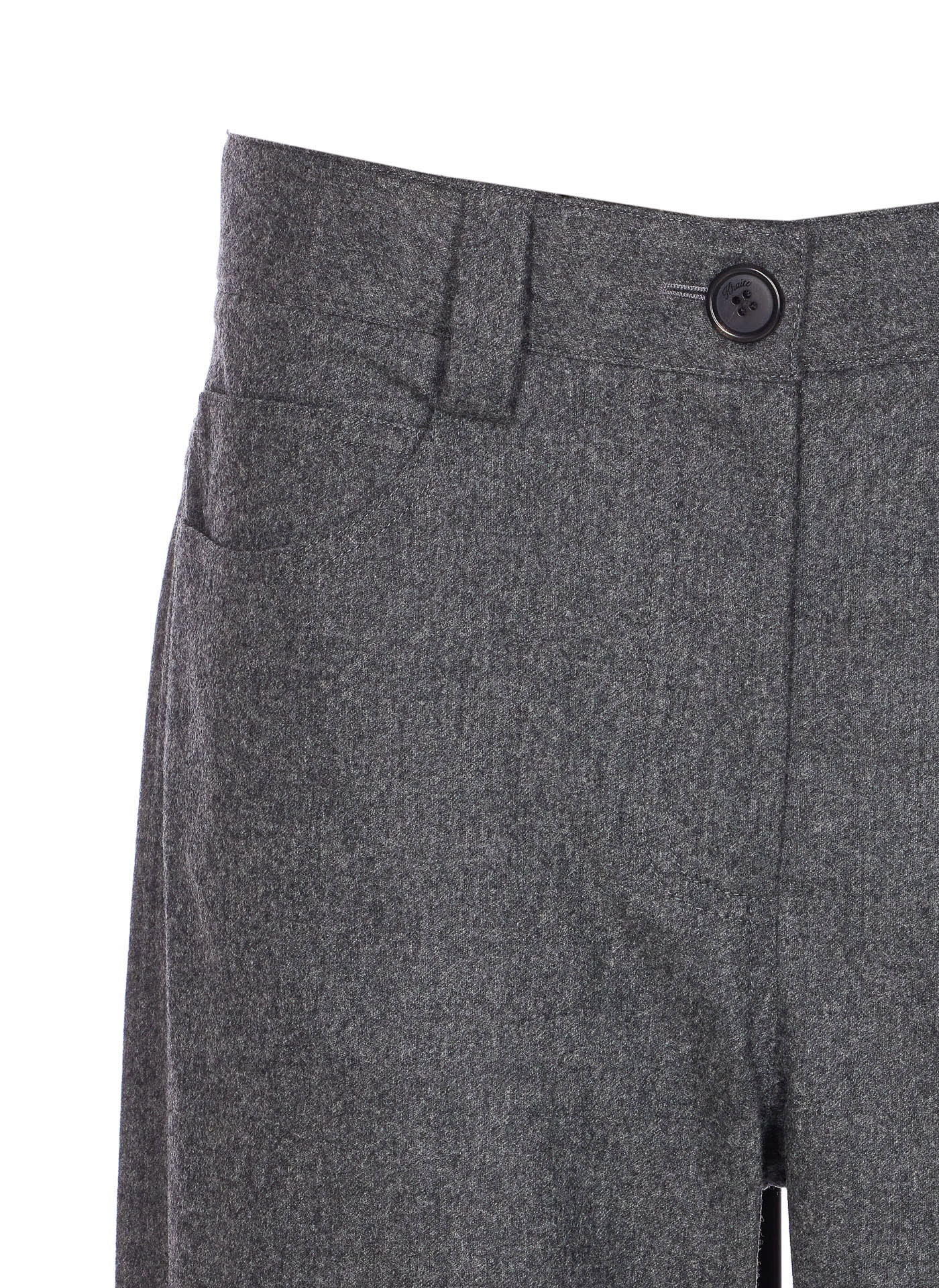 Khaite Belt-loops Trousers In Gray