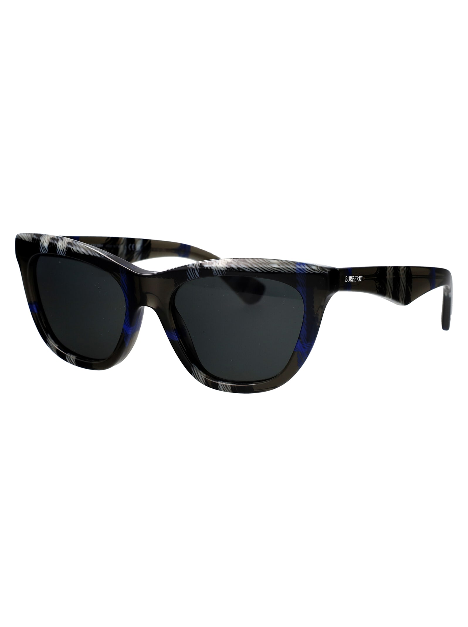 Burberry Eyewear 0be4435 Sunglasses In Lichen Check