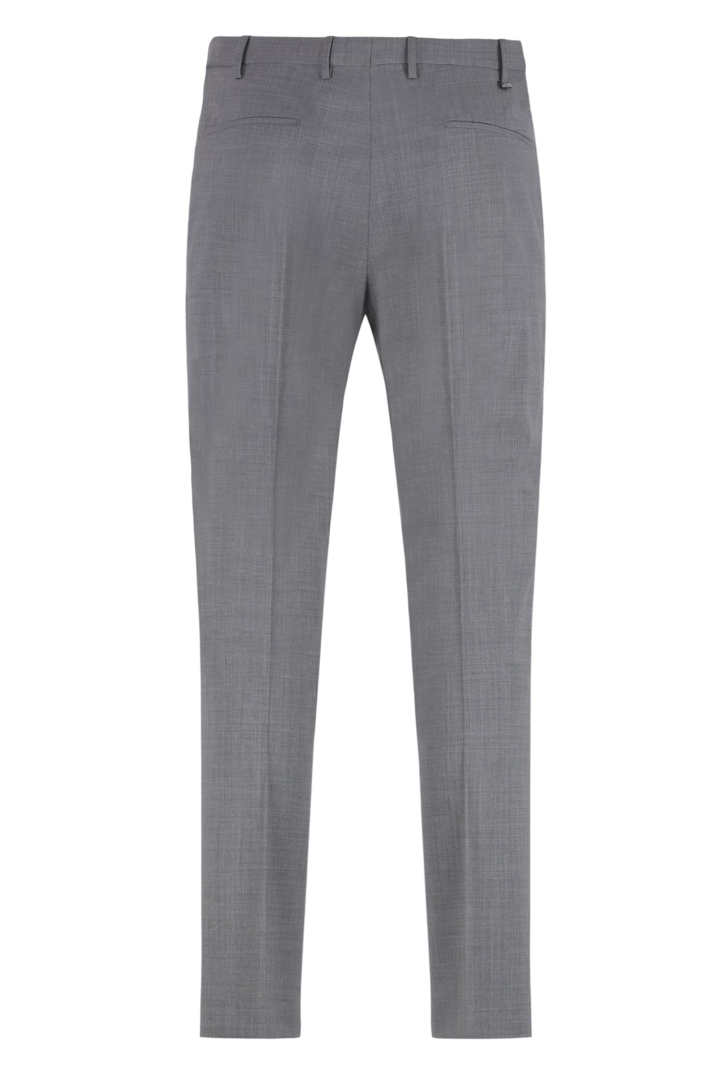 Pt Torino Dieci Stretch Wool Trousers In Grey