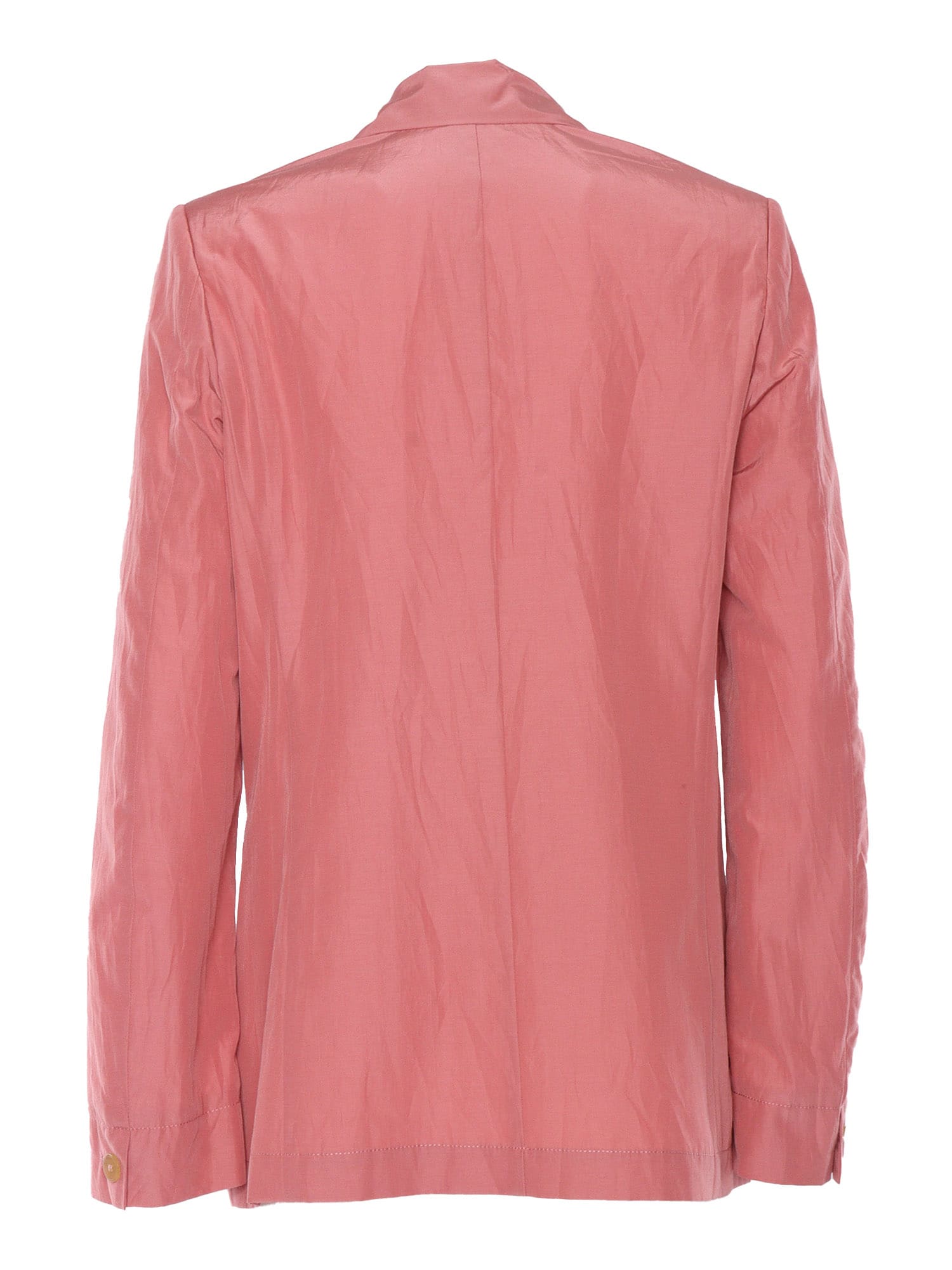 Shop Forte Forte Pink Single Breasted Blazer In Orange