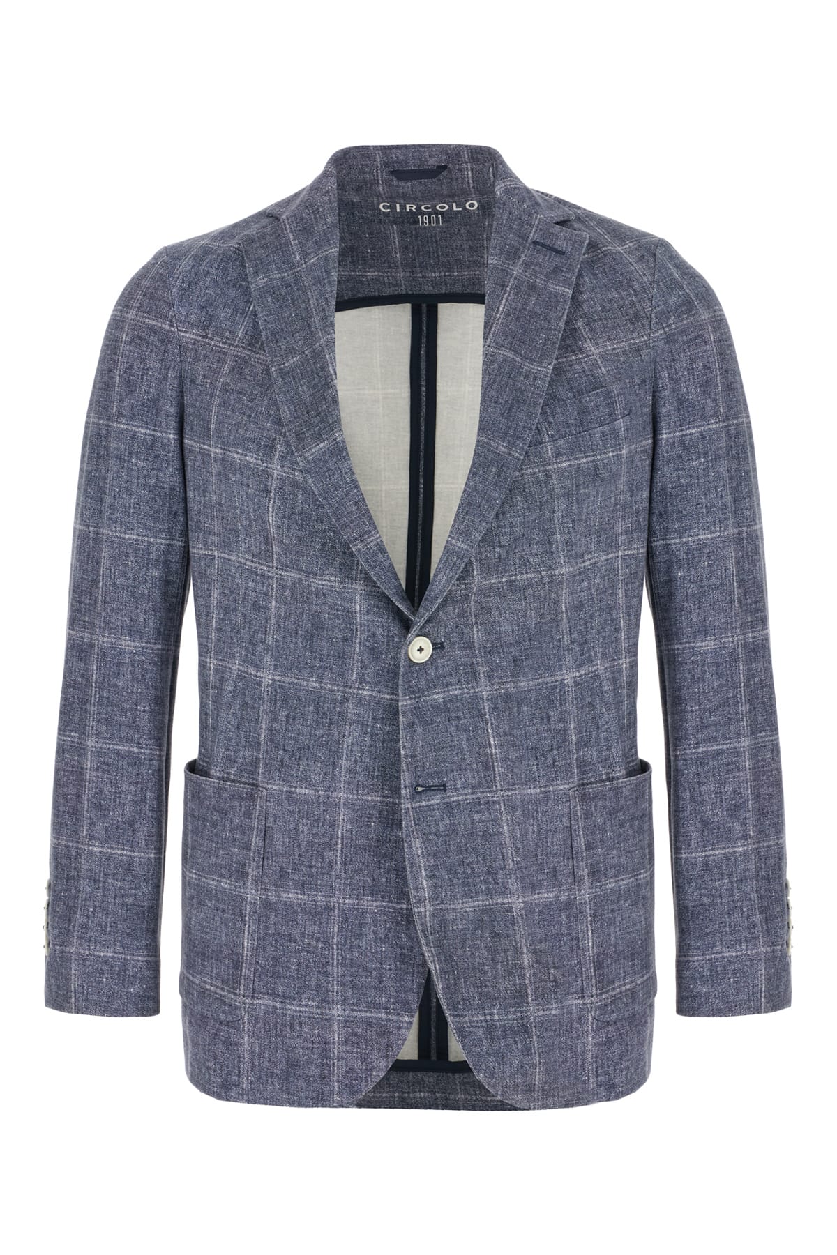 Printed Stretch Cotton Blazer