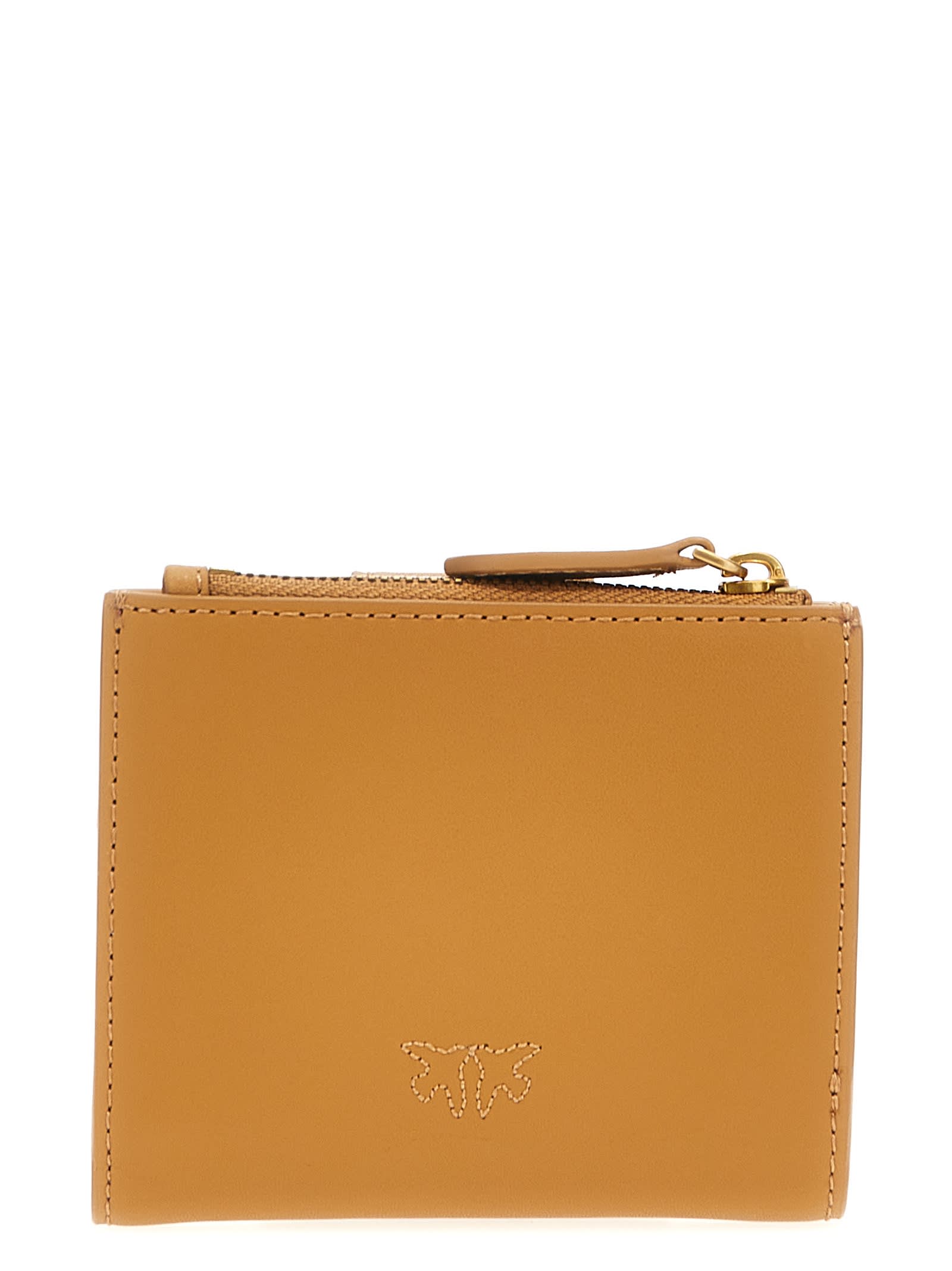 Pinko Multi-functional Wallet With Gold-tone Hardware In Beige