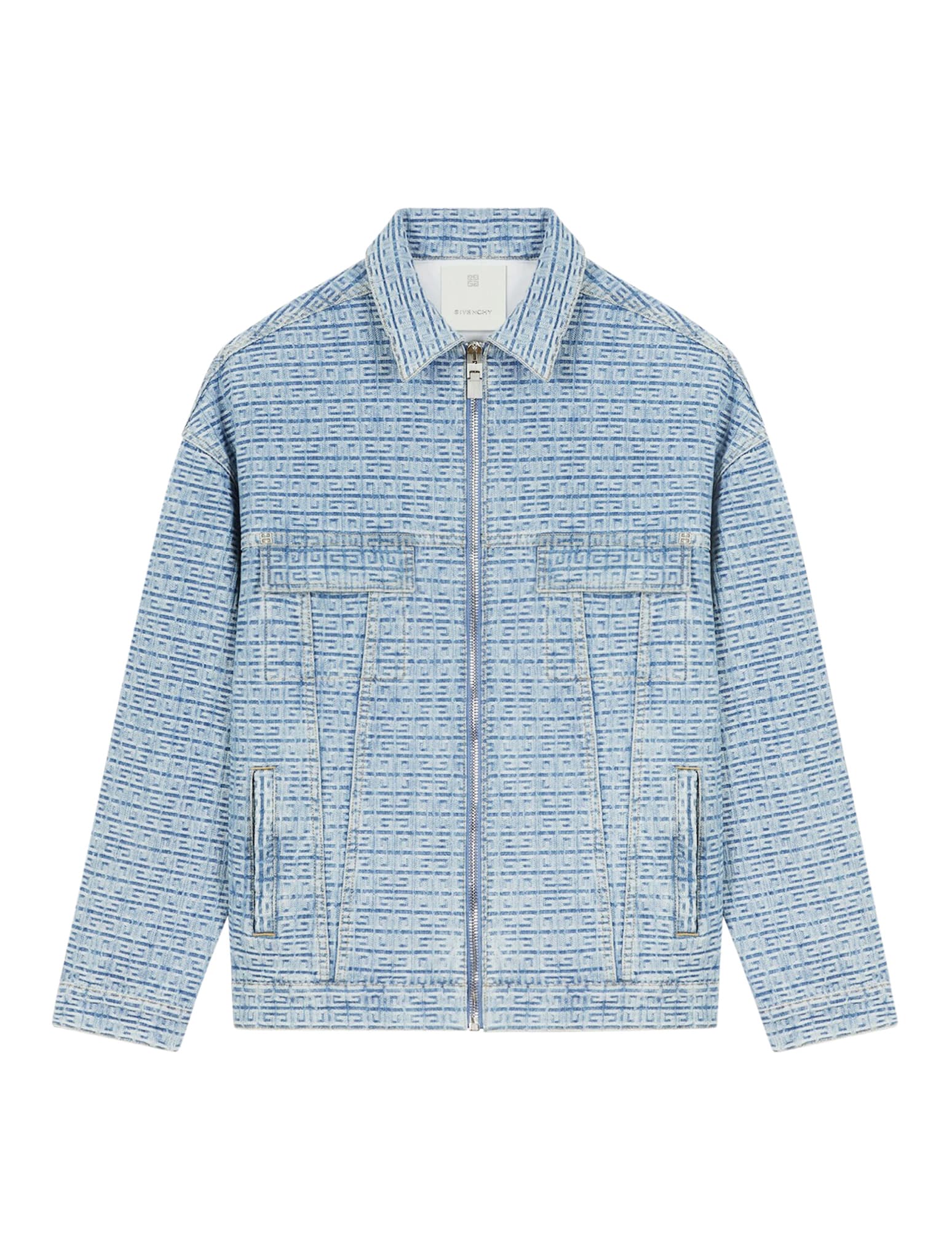 Givenchy Oversized Fit 4g Rivet Zip Denim Jacket