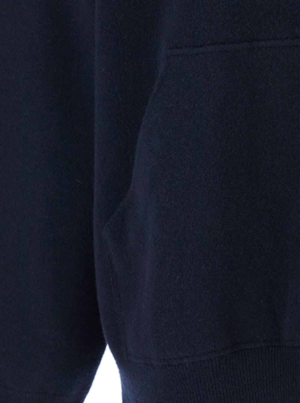 Roberto Collina Blue Sweatshirt With Drawstring Hood And Dropped Shoulders In Wool Man In Blue
