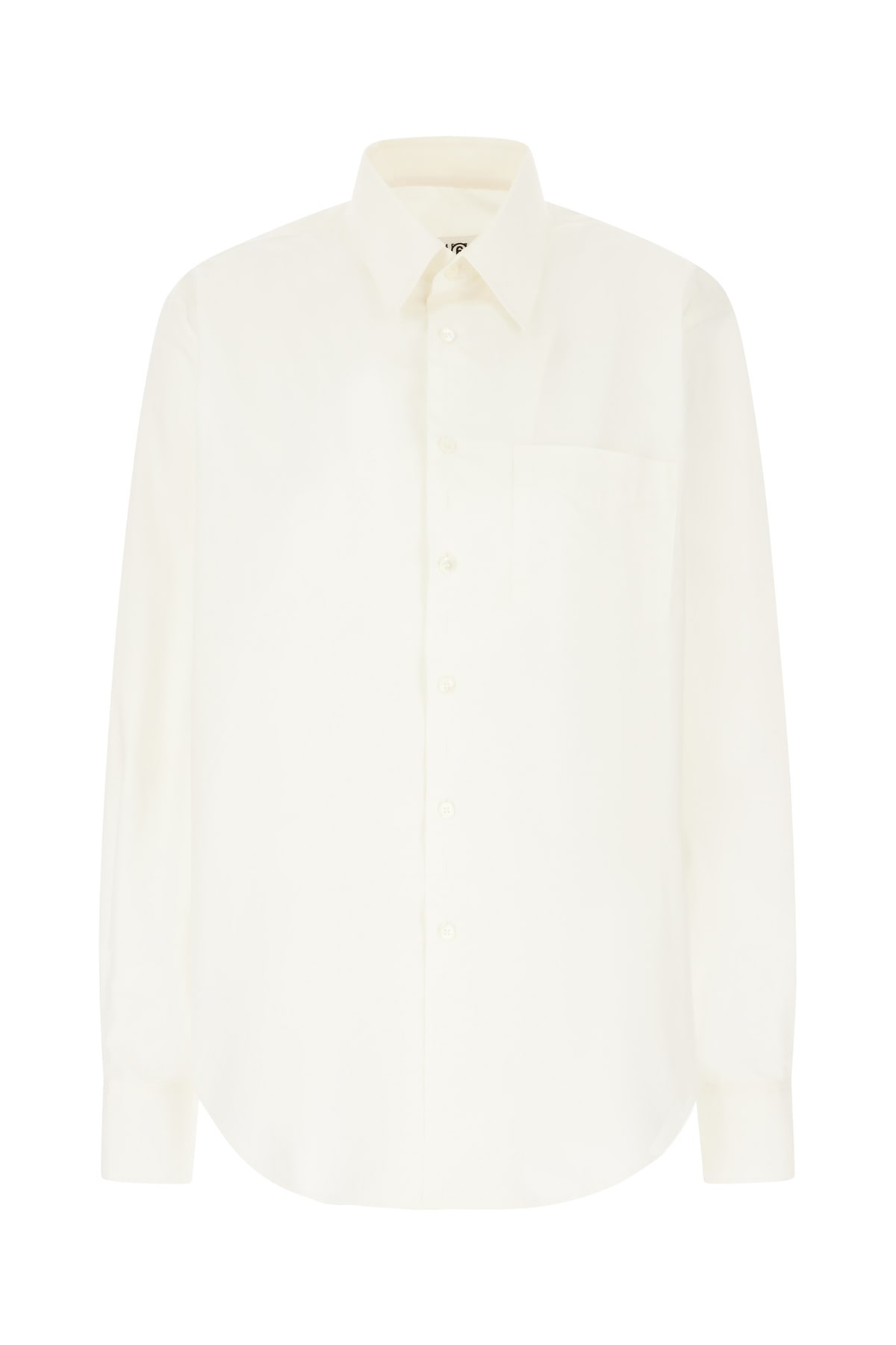 Mm6 Maison Margiela Ivory Poplin Shirt In Off White