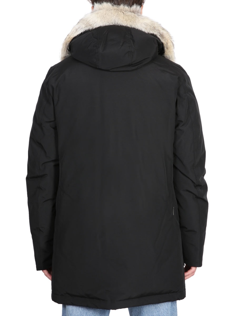 Shop Woolrich Down Jacket Arctic In Black