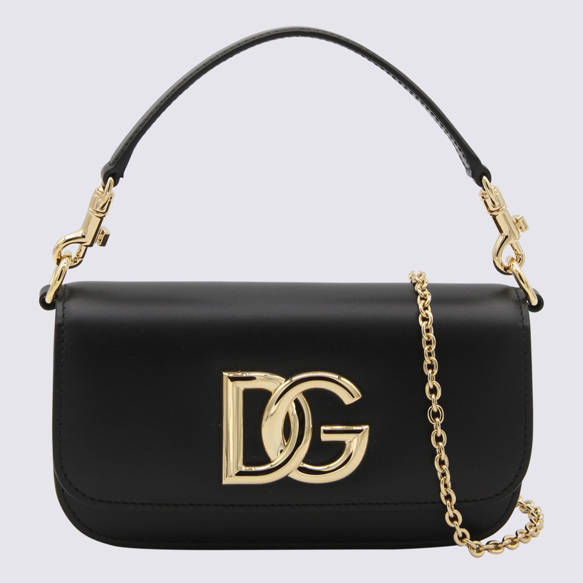 Shop Dolce & Gabbana Black Leather Handle Bag