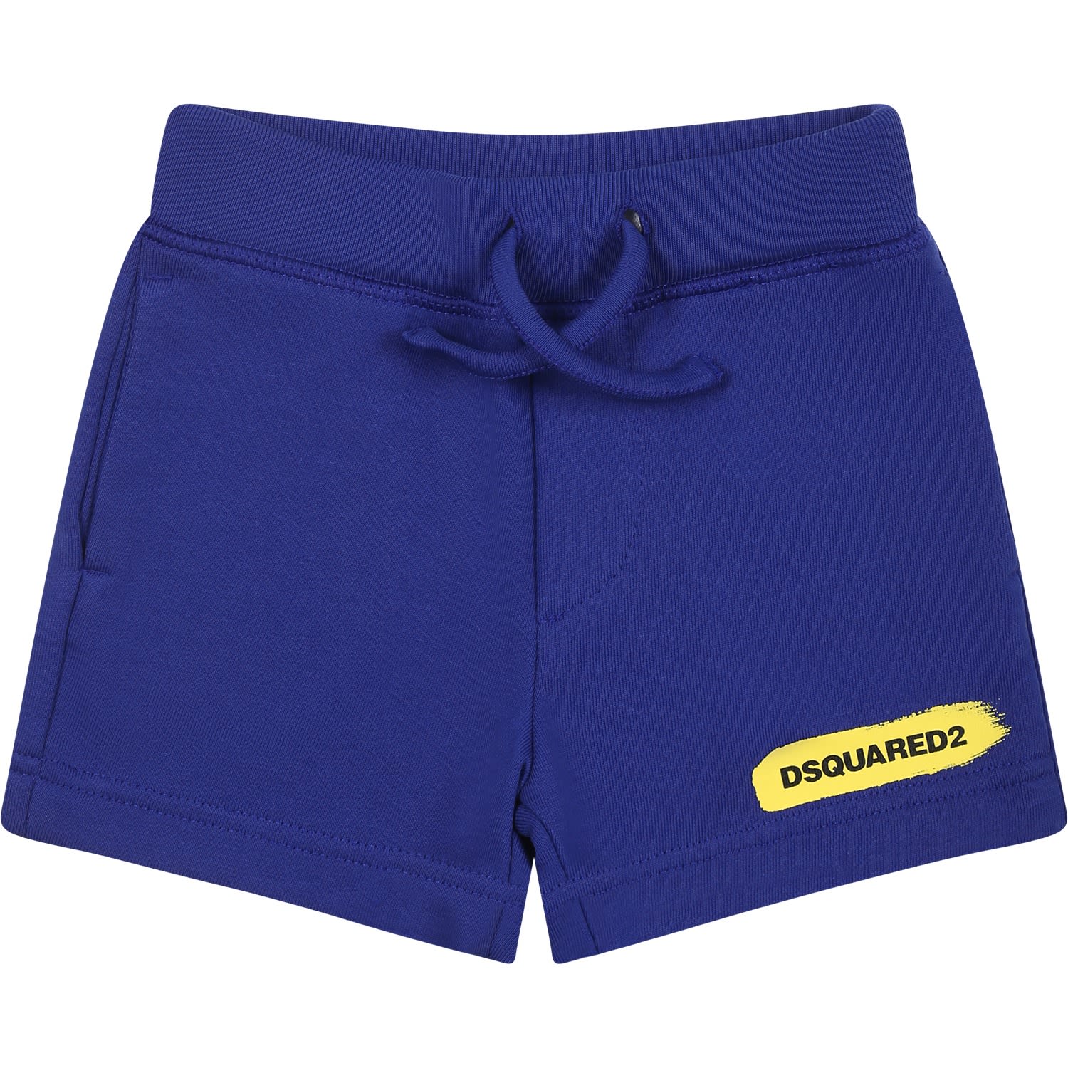 Dsquared2 Light Blue Shorts For Baby Boy With Logo