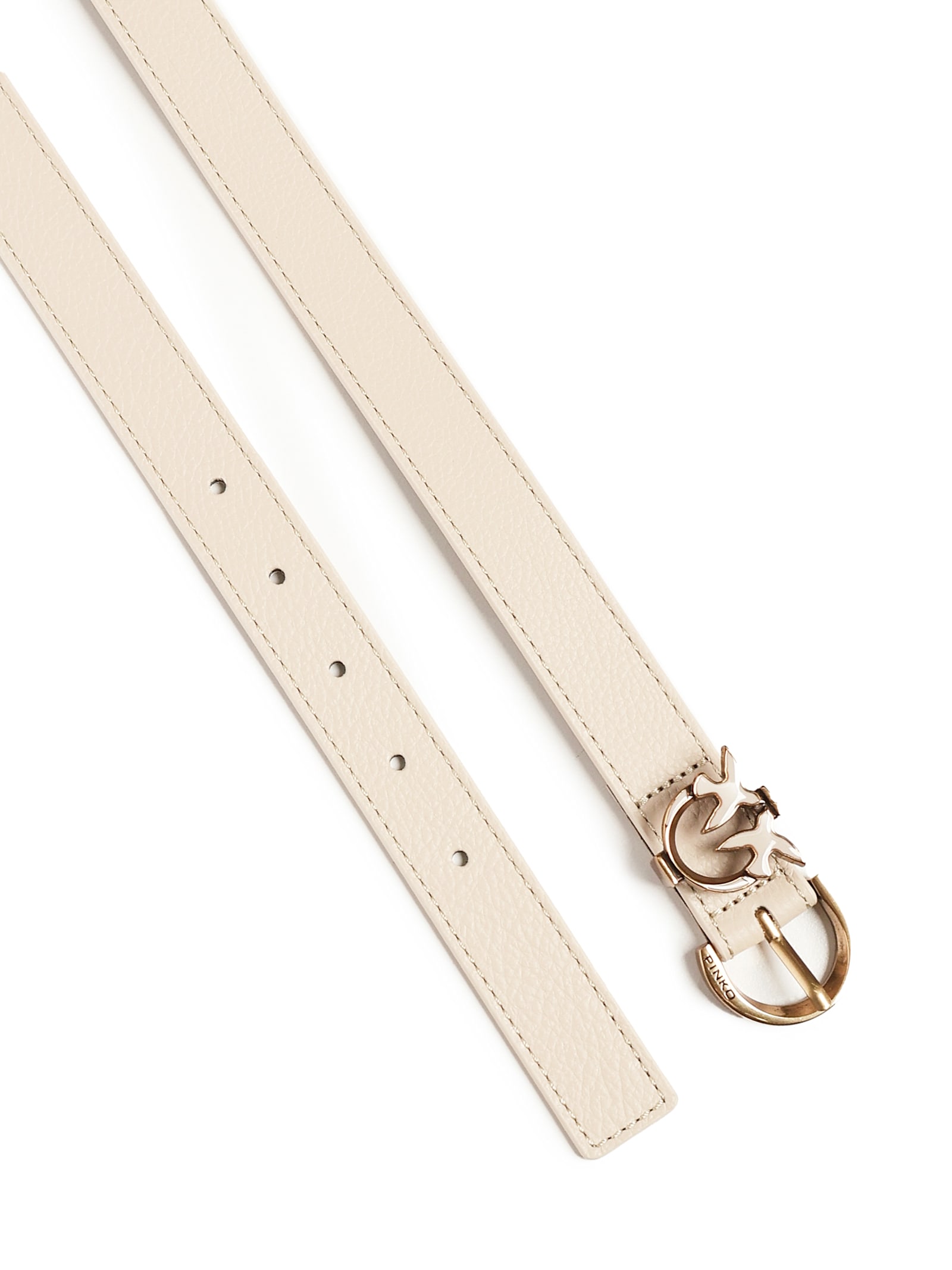 Shop Pinko Leather Belt With Logo