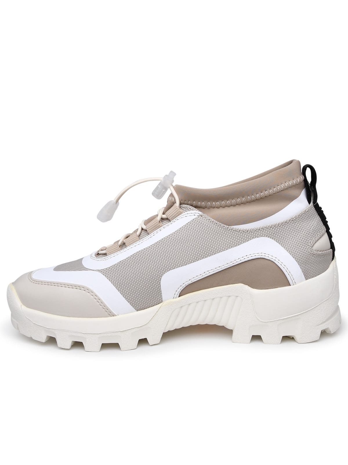 Shop Ganni Performance Two-tone Recycled Polyester Sneakers In Egret