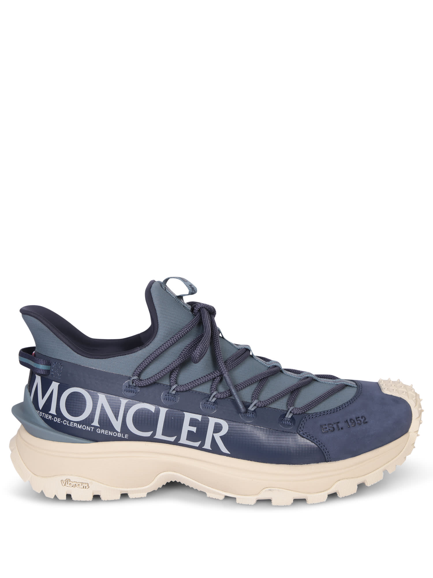 Shop Moncler Trailgrip Lite2 Blue/black Low Sneakers