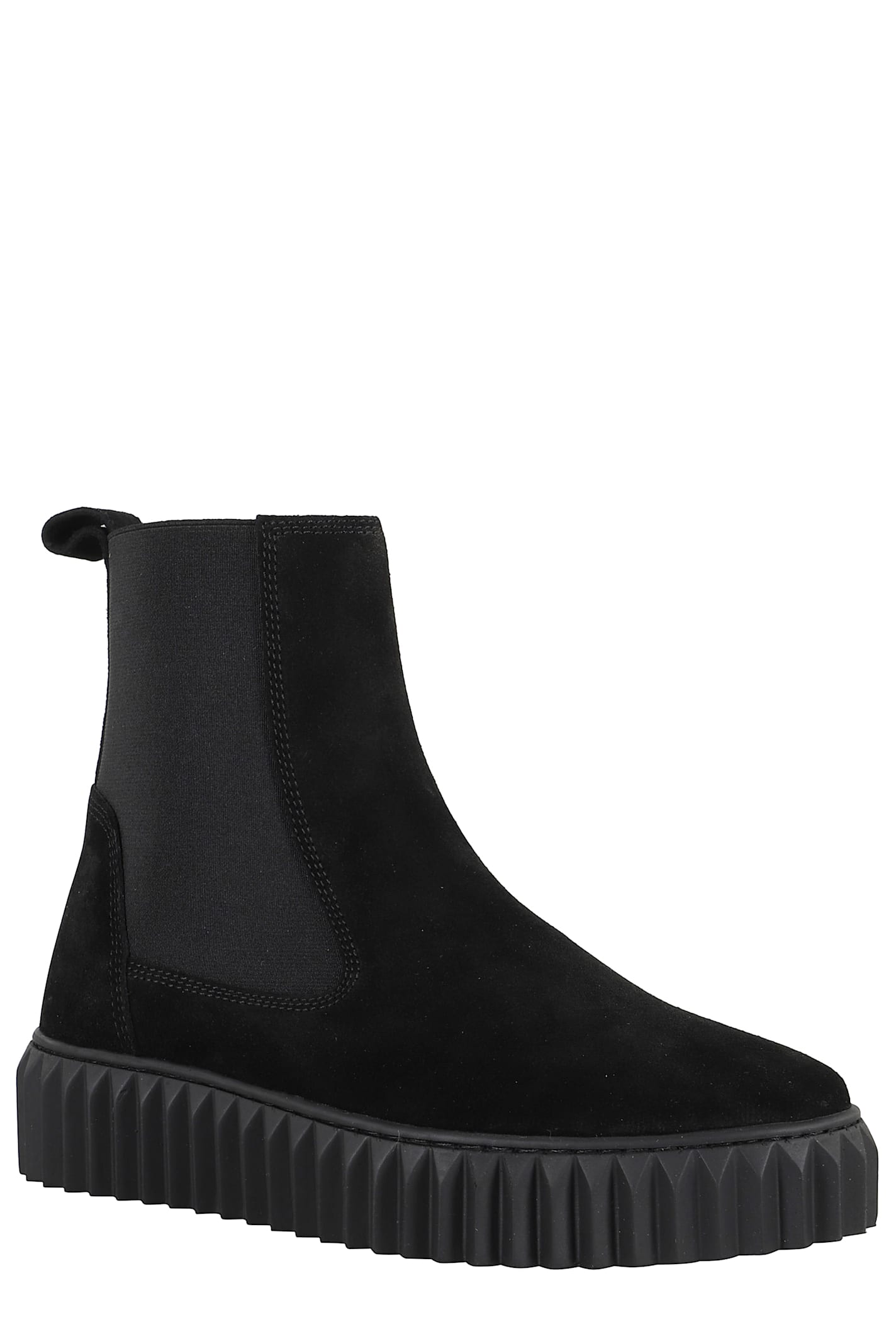 Voile Blanche Smooth Suede Ankle Boot In Black