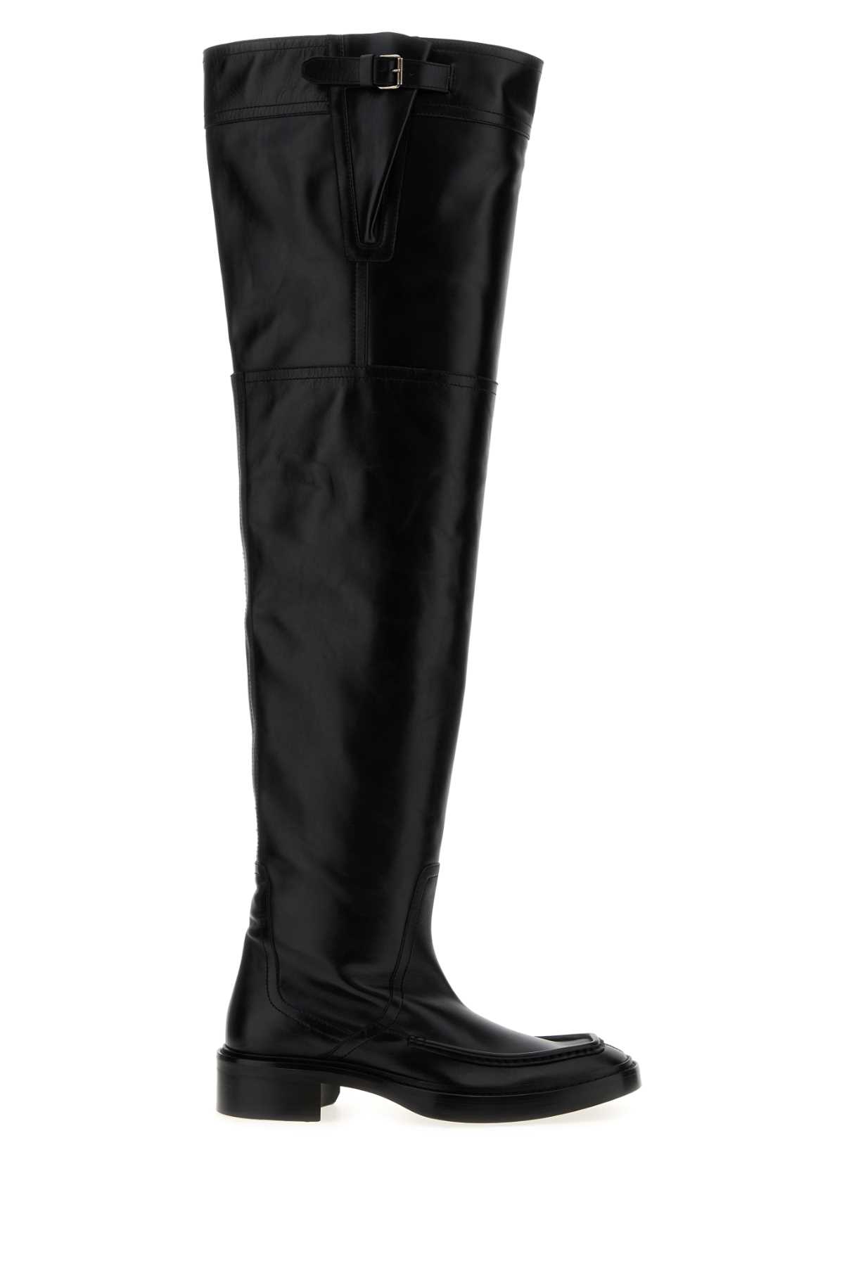 Saint Laurent Joe Over-the-knee Boots In Smooth Leather In Multi