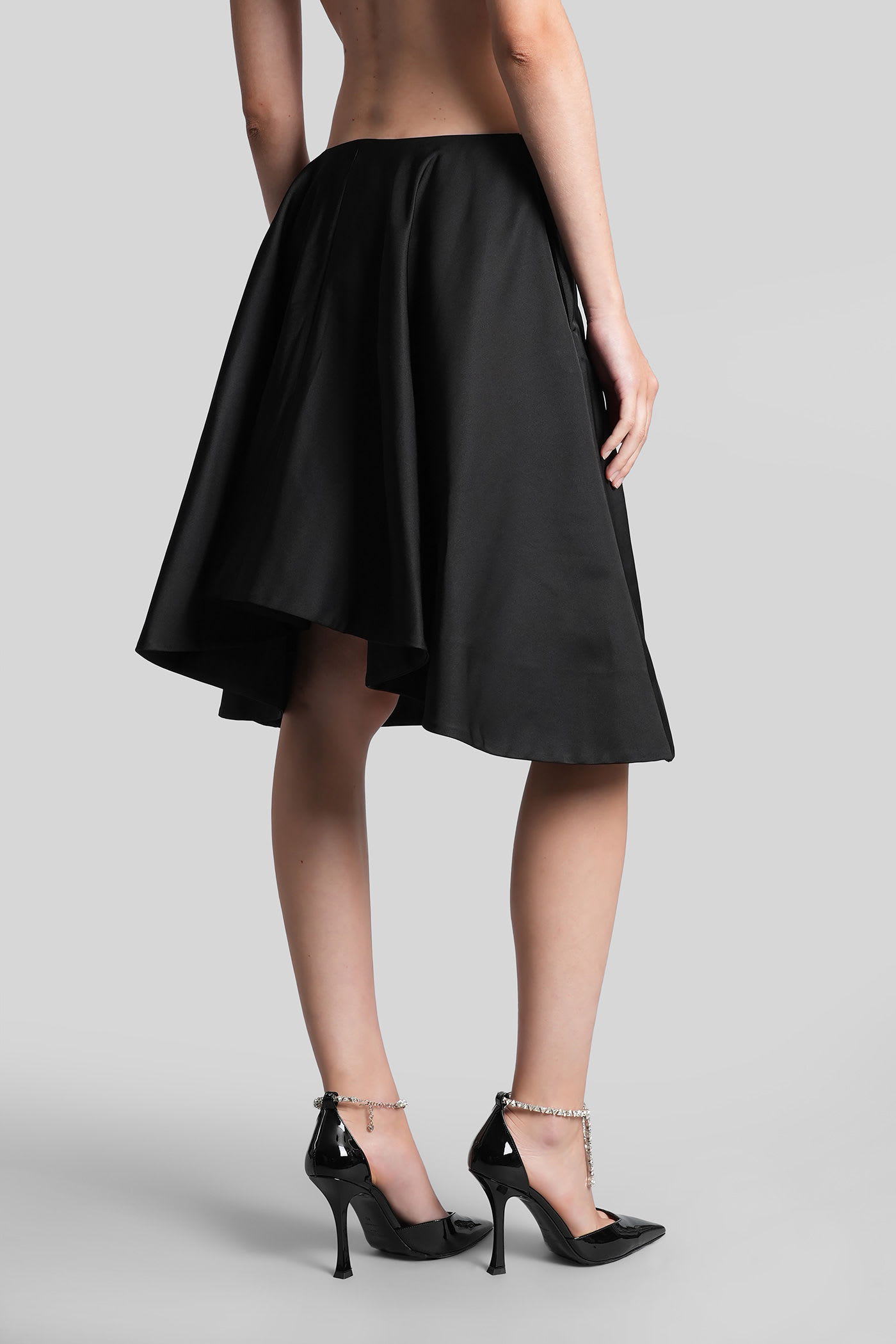 Alexander Mcqueen Skirt In Black Polyester In Black