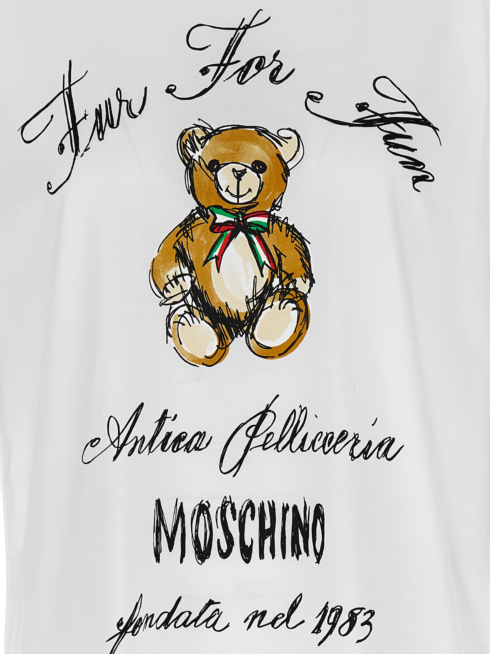 Shop Moschino Antica Pellicceria T-shirt In White