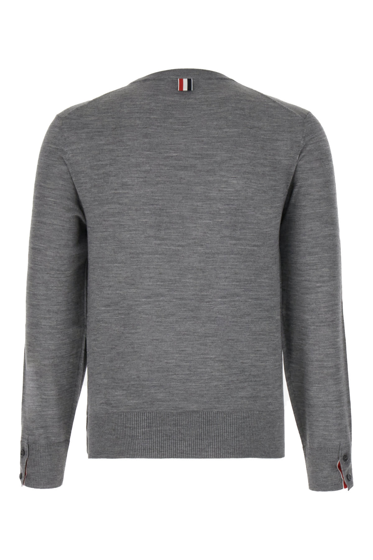 Shop Thom Browne Grey Wool Blend Sweater In 055