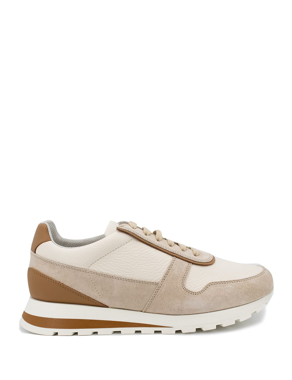 Beige And Brown Sneakers