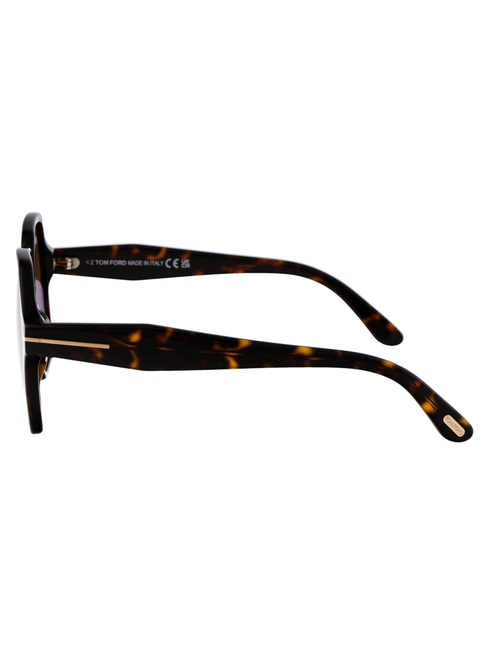 Shop Tom Ford Romy Sunglasses In 52e Avana Scura / Marrone