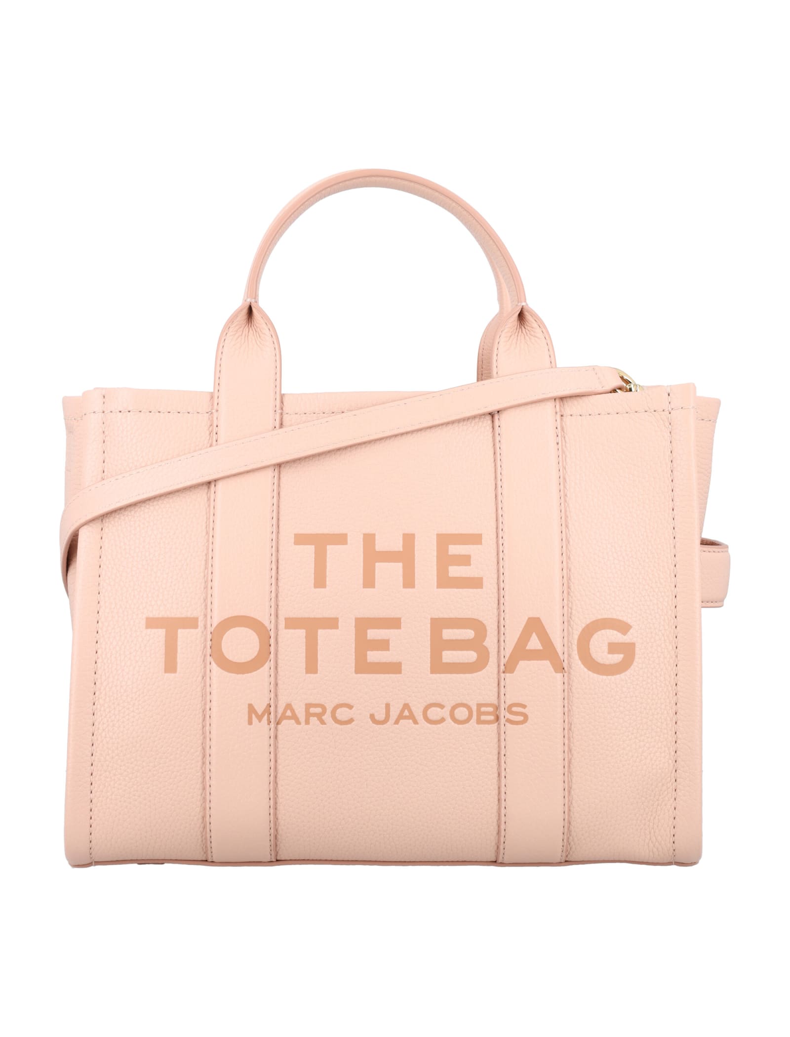 Marc Jacobs The Leather Medium Tote Bag In Pink