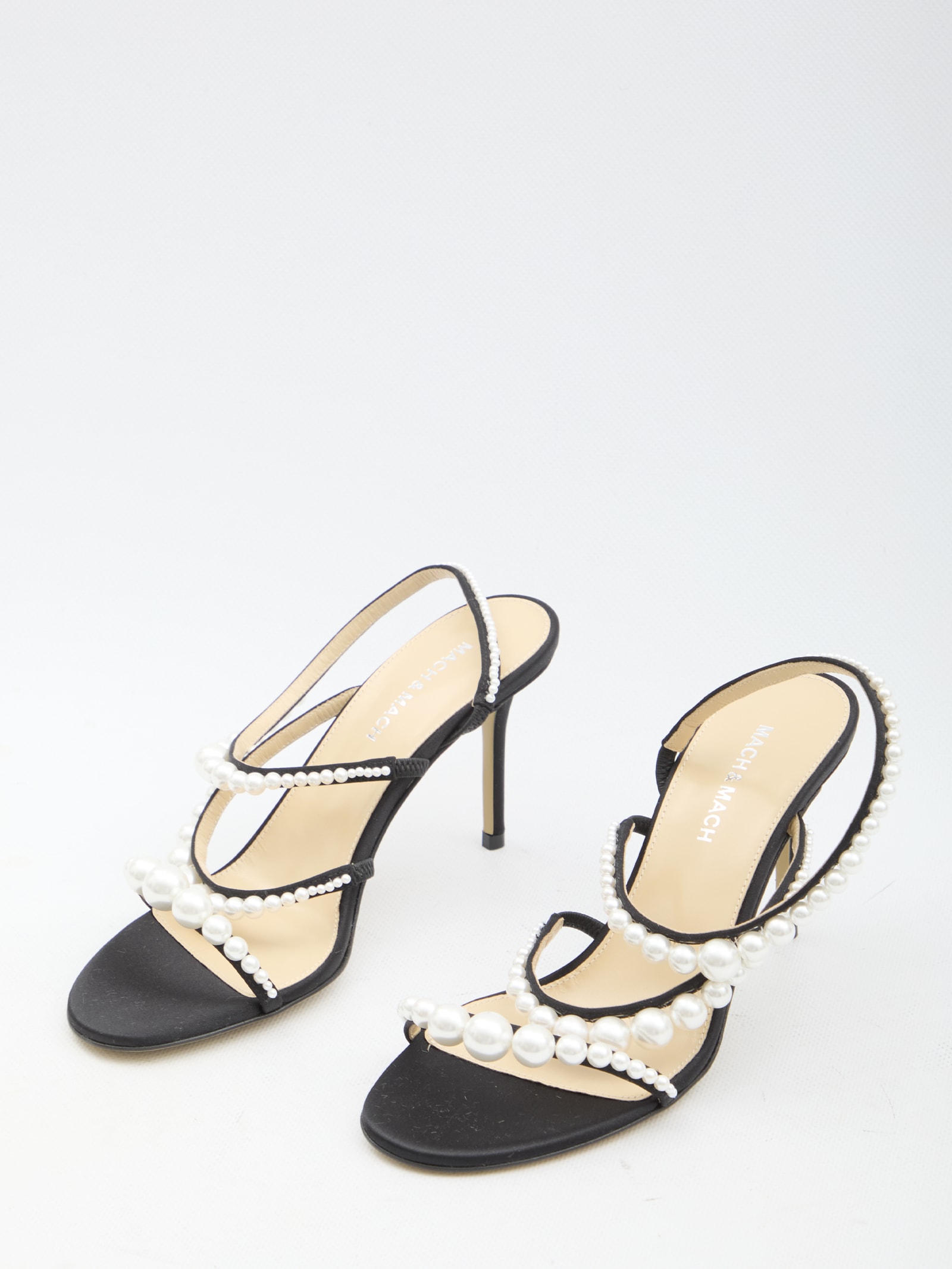 Shop Mach &amp; Mach Sirene Sandals In Black