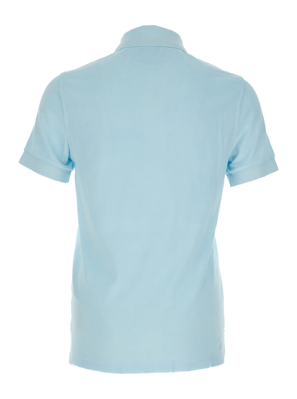 Shop Tom Ford Light-blue Polo T-shirt In Cotton Blend Man In Light Blue