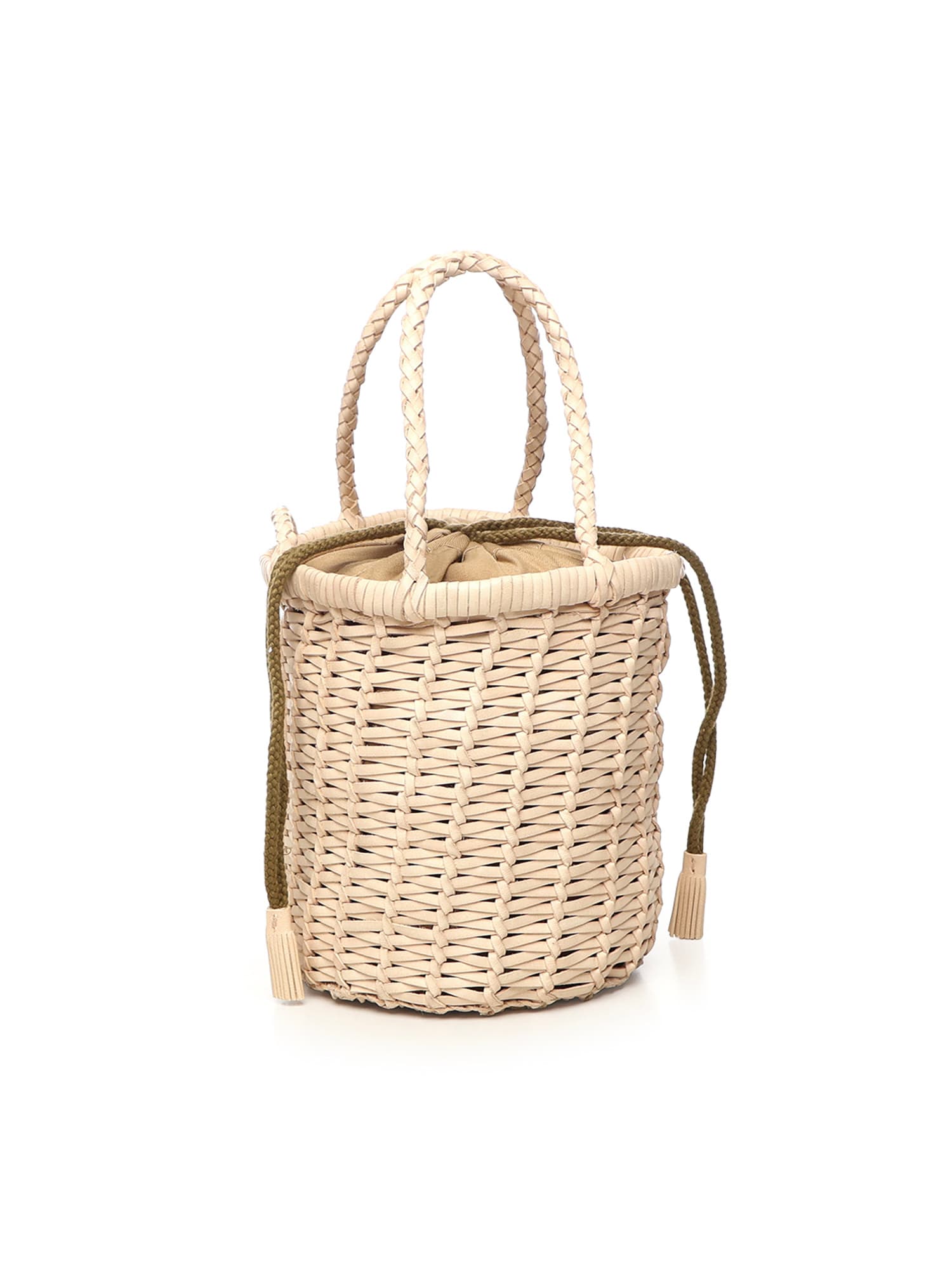 Dragon Diffusion Lina Mini Leather Bucket Bag In Neutral