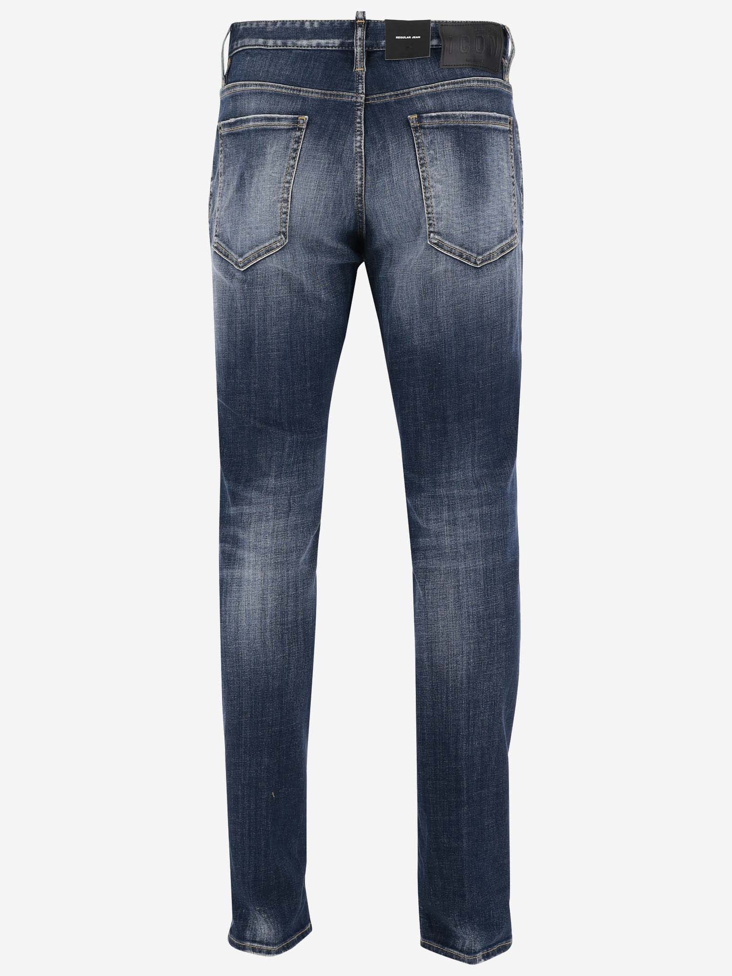 Shop Dsquared2 Stretch Cotton Denim Jeans In Blue