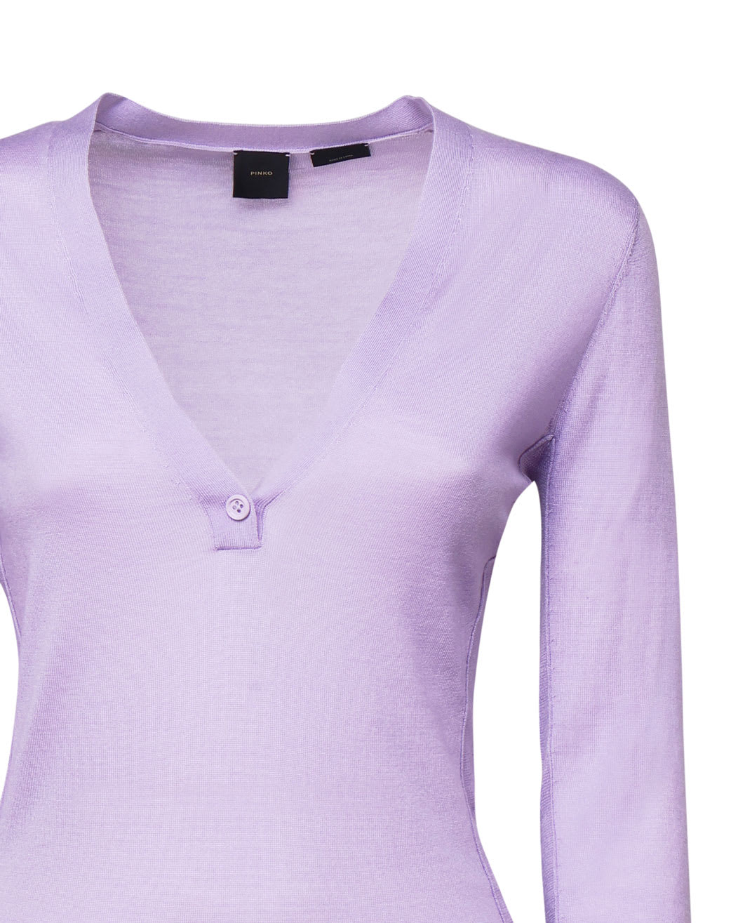 Pinko Sweater In Silk And Wool Yarn In Purple