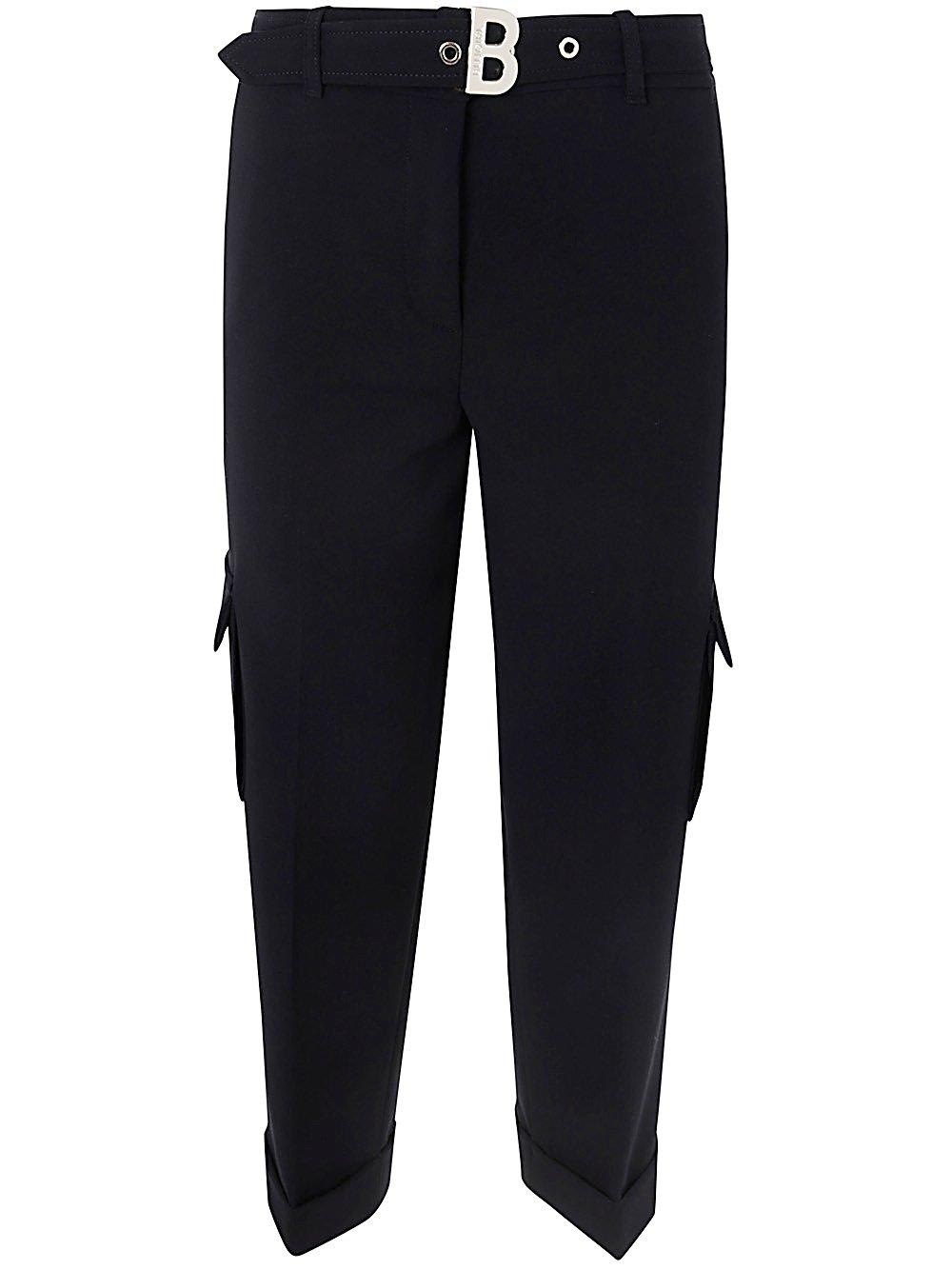 BLUGIRL PRESSED CREASE CROPPED CARGO TROUSERS 