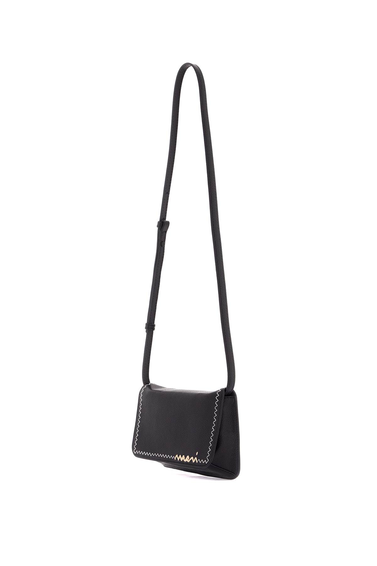 Shop Marni Flap Trunk Shoulder Bag With In Black (black)