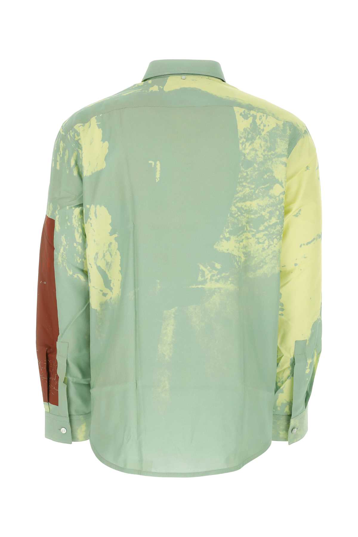 Shop Oamc Printed Viscose Oversize Shirt In Multicolor