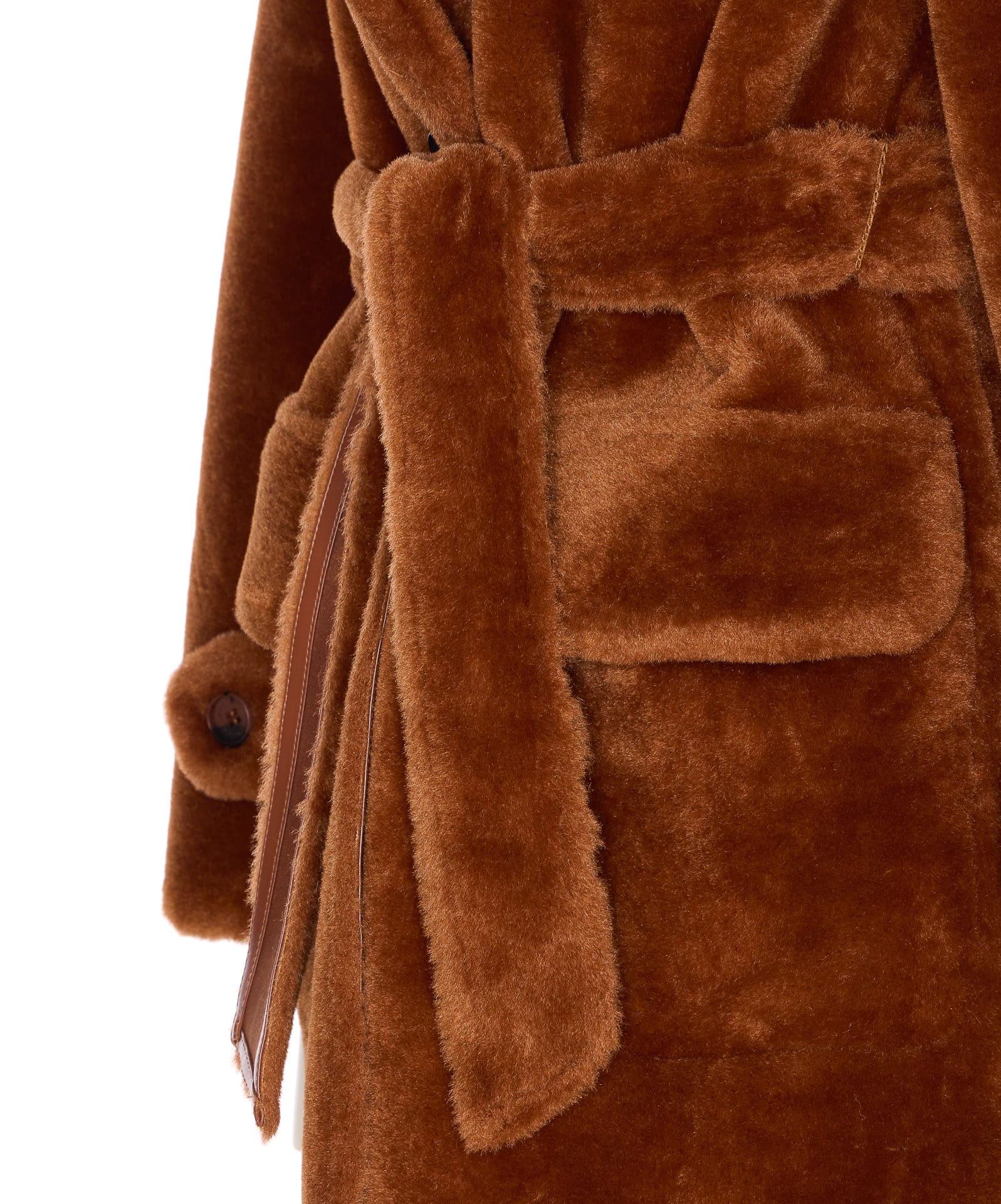 Urbancode Belted Reversible Coat In Brown