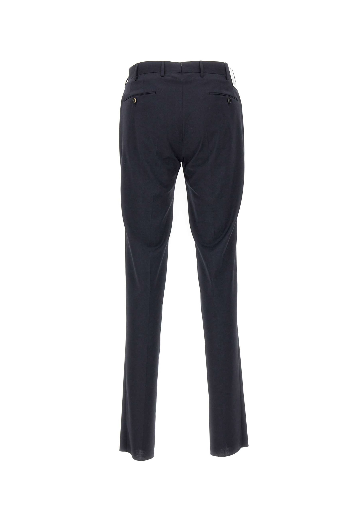 Shop Pt01 Techno Washable Wool Wool And Cotton Blend Pants In Navy