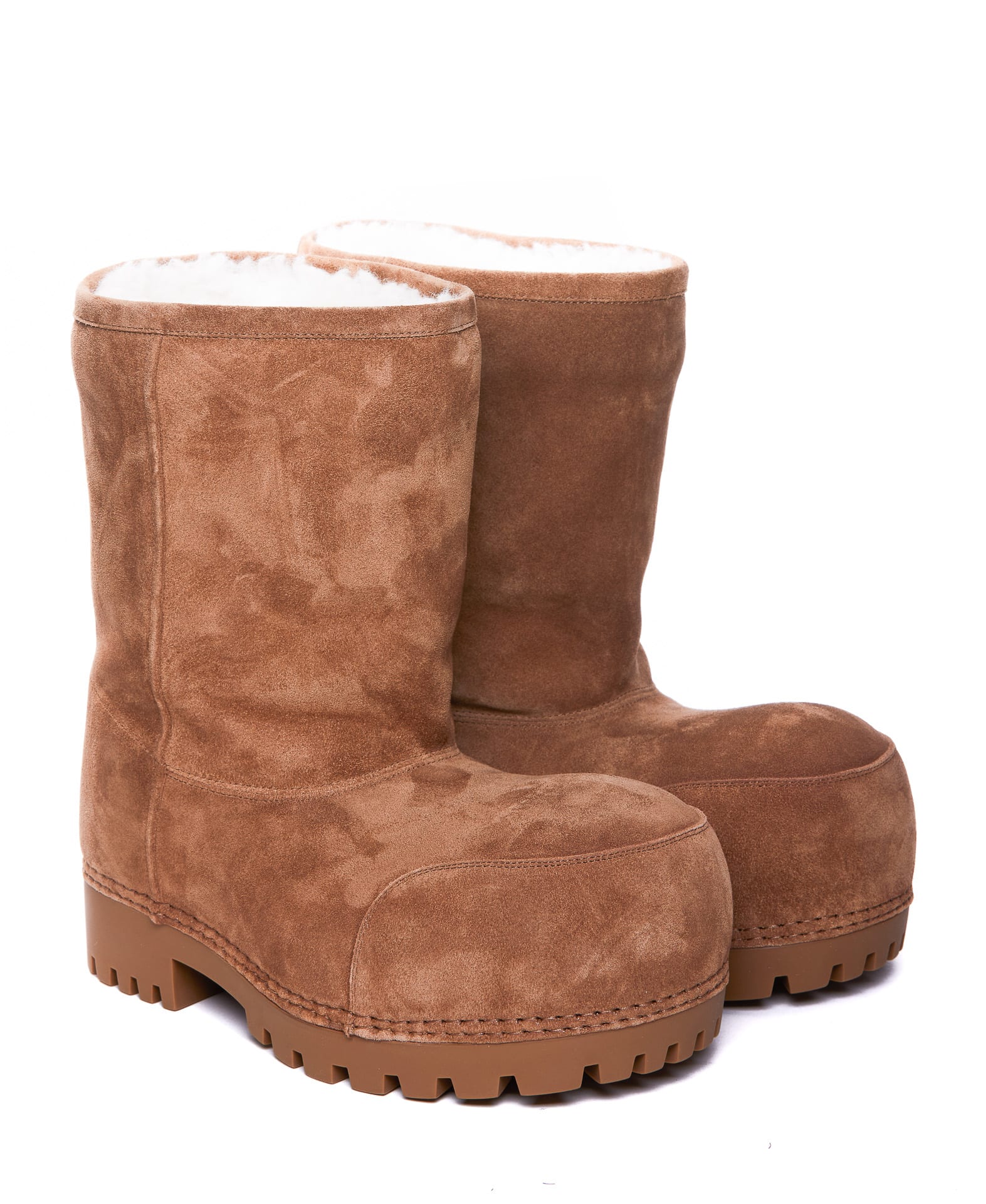 Shop Balenciaga Alaska Boots In Brown