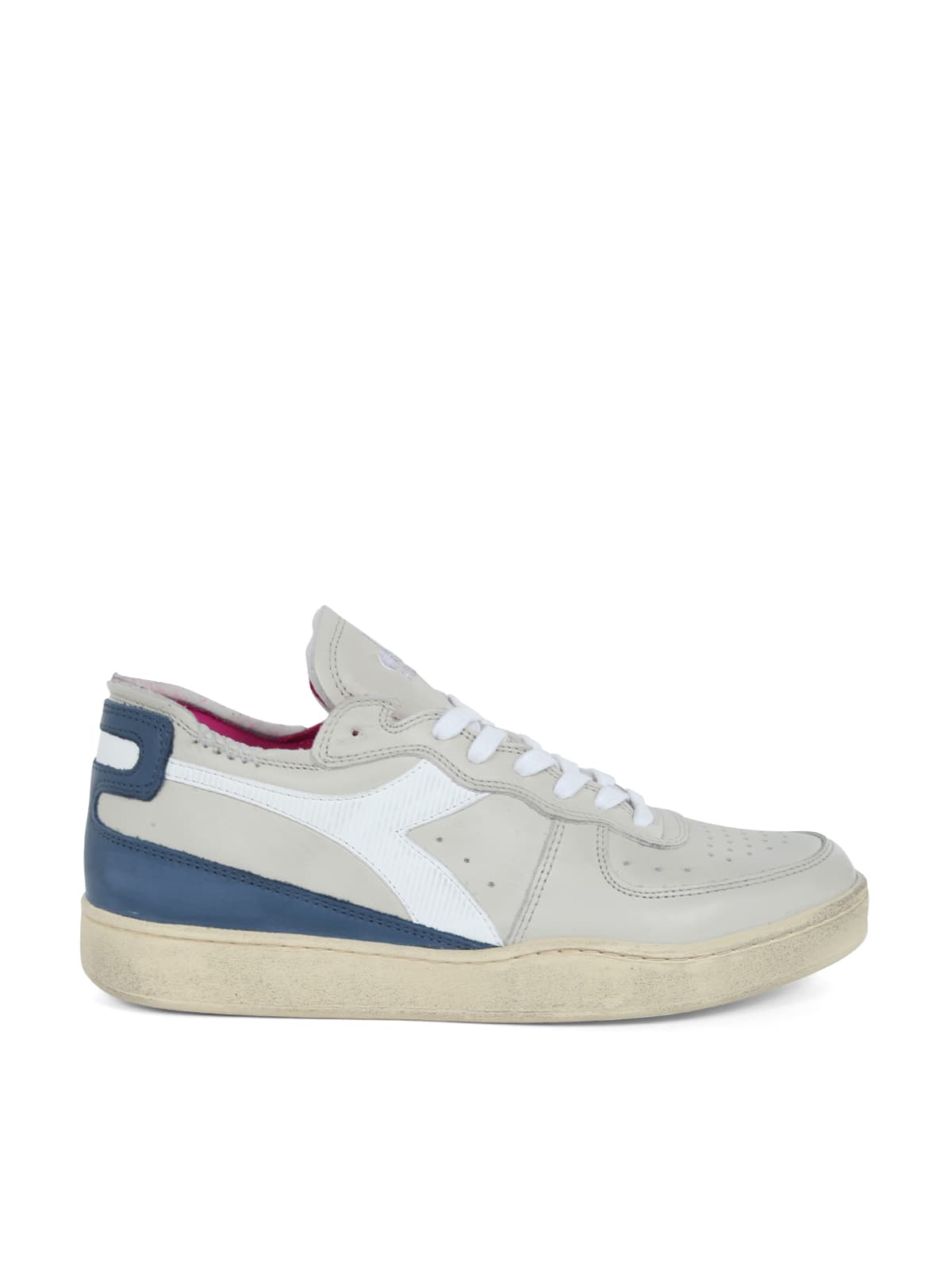 Shop Diadora Mi Basket Row Cut Sneaker In Light Grey