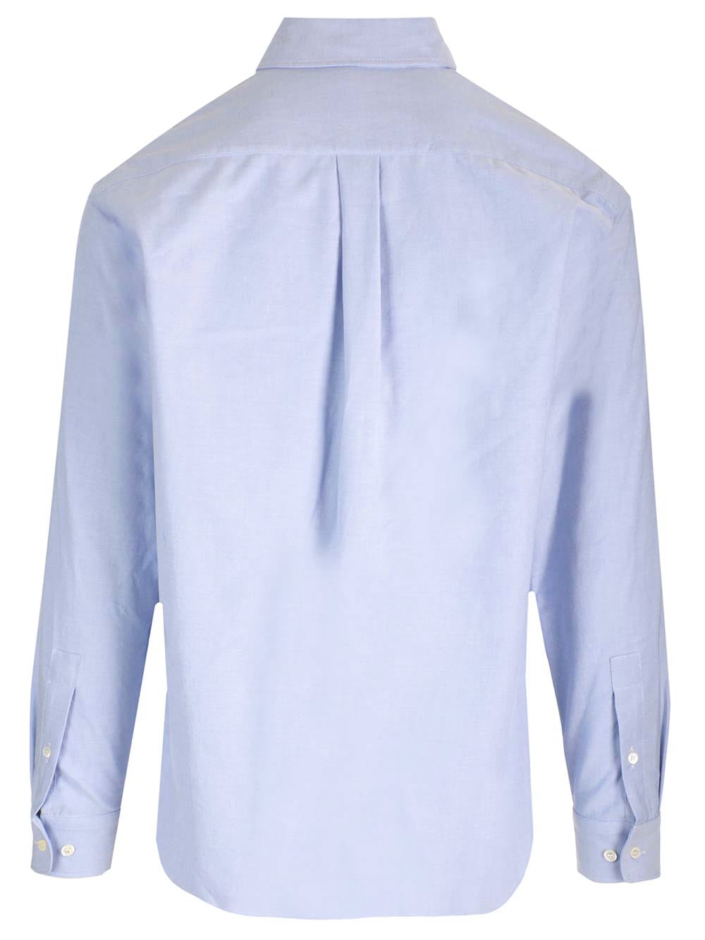 Shop Palm Angels Light Blue Tailored Shirt In Azzurro/bianco