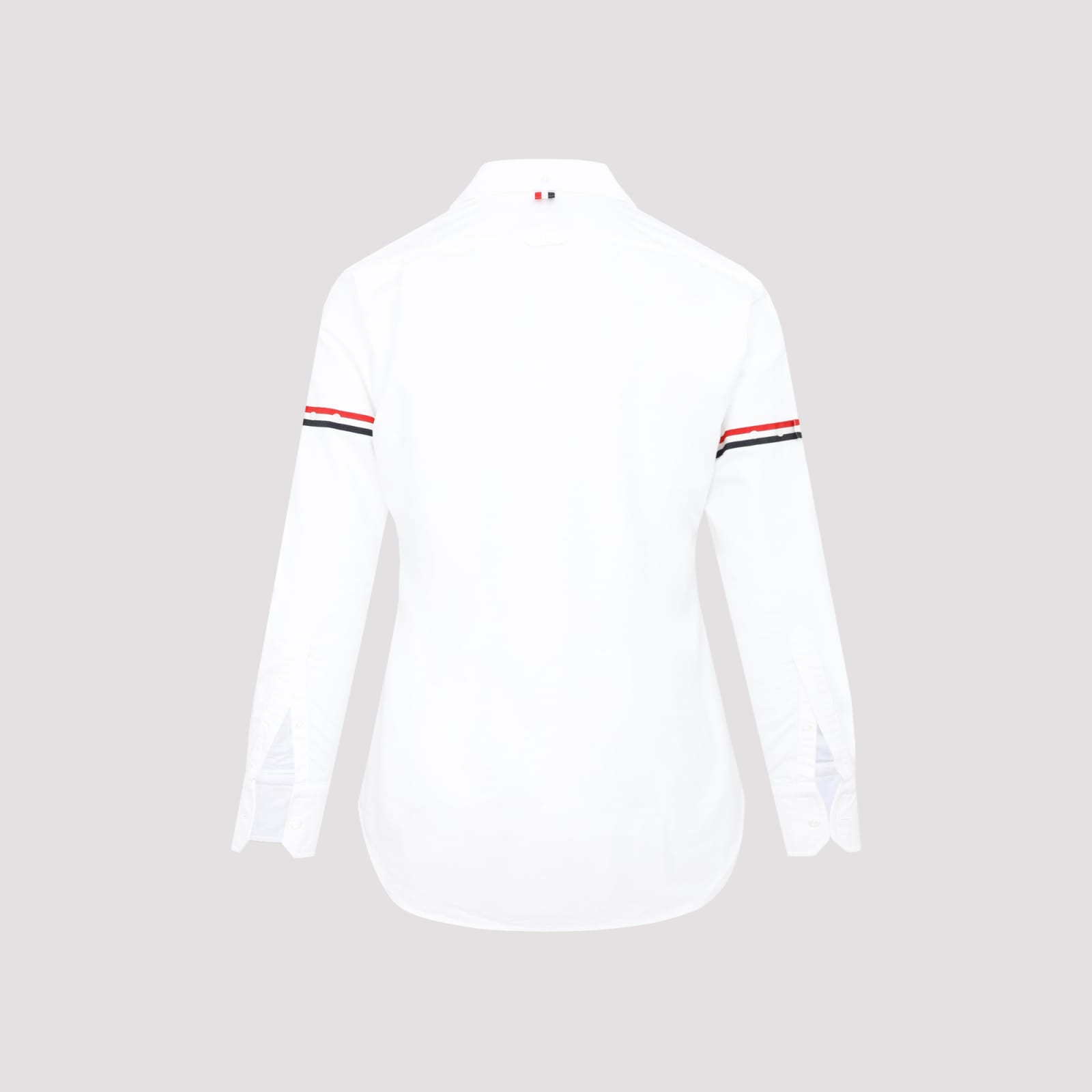 Shop Thom Browne Grosgrain Arm Band Oxford Shirt In White