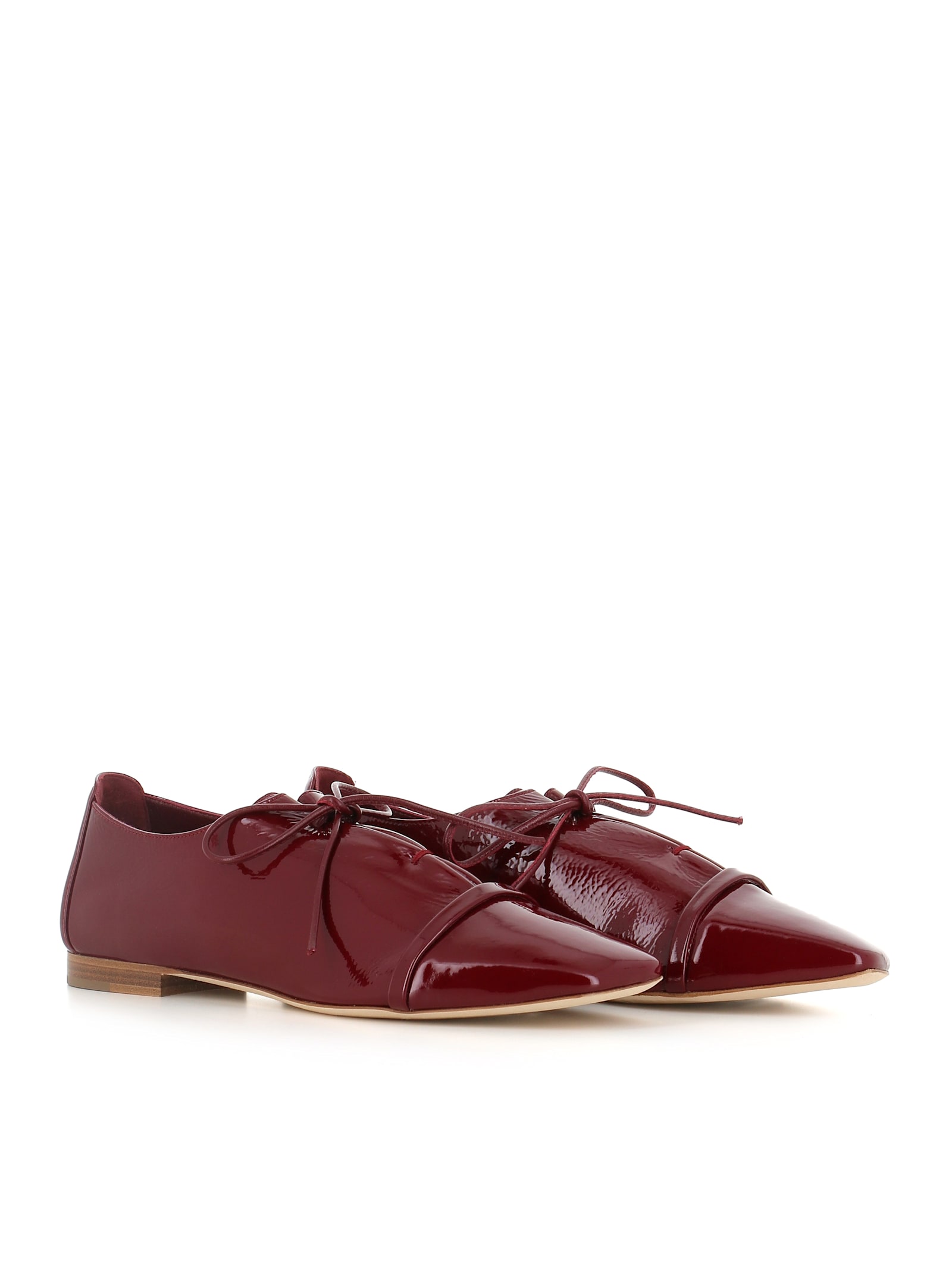 Malone Souliers Nappa Leather Lace-up Jean Flats In Black