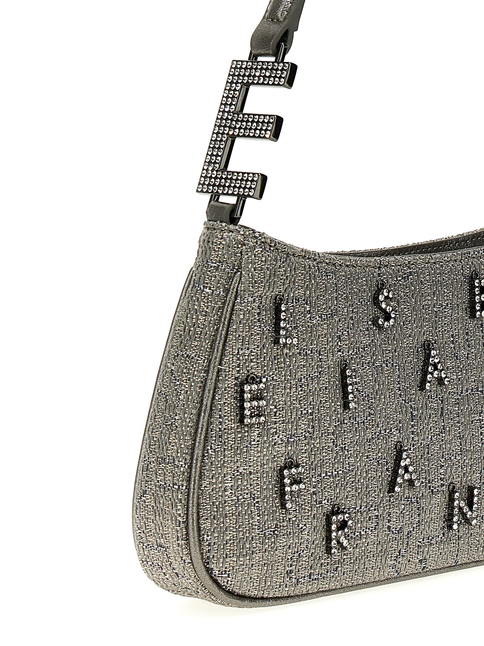 Shop Elisabetta Franchi Shoulder Bag In Silver