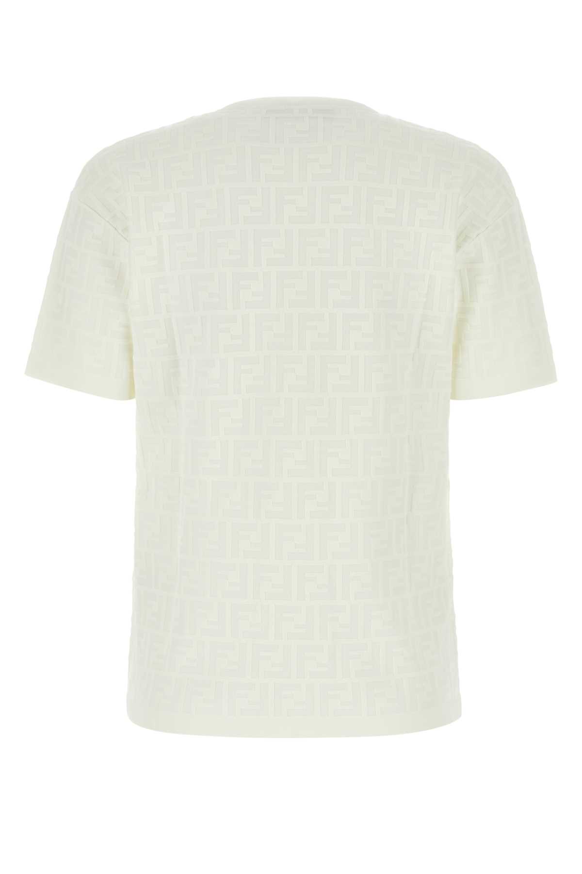 Fendi White Viscose Blend T-shirt