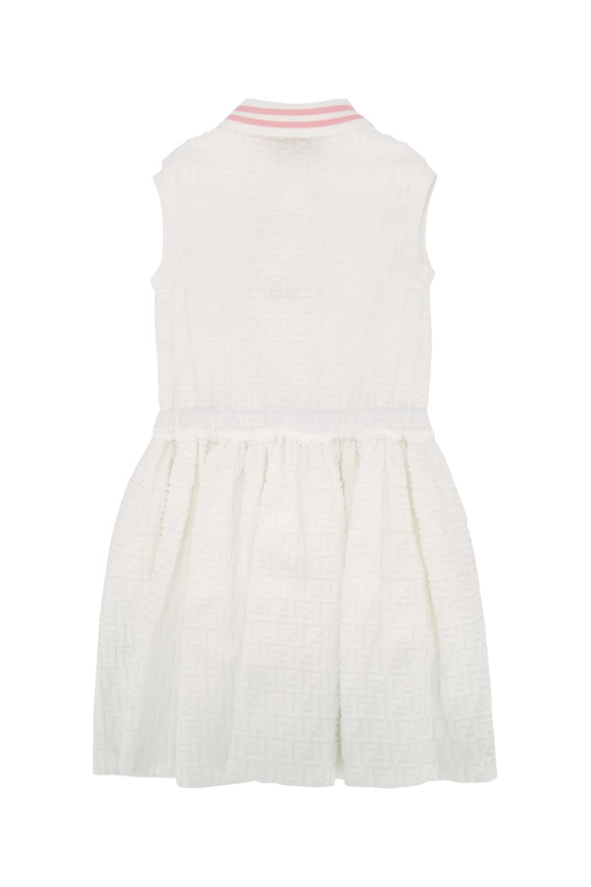 Fendi Abito Spugna Ff In White