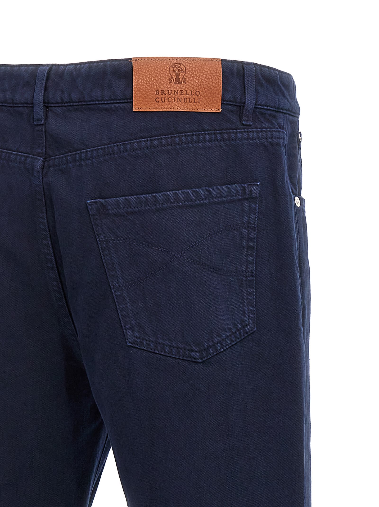 Shop Brunello Cucinelli Dyed Jeans In Blue