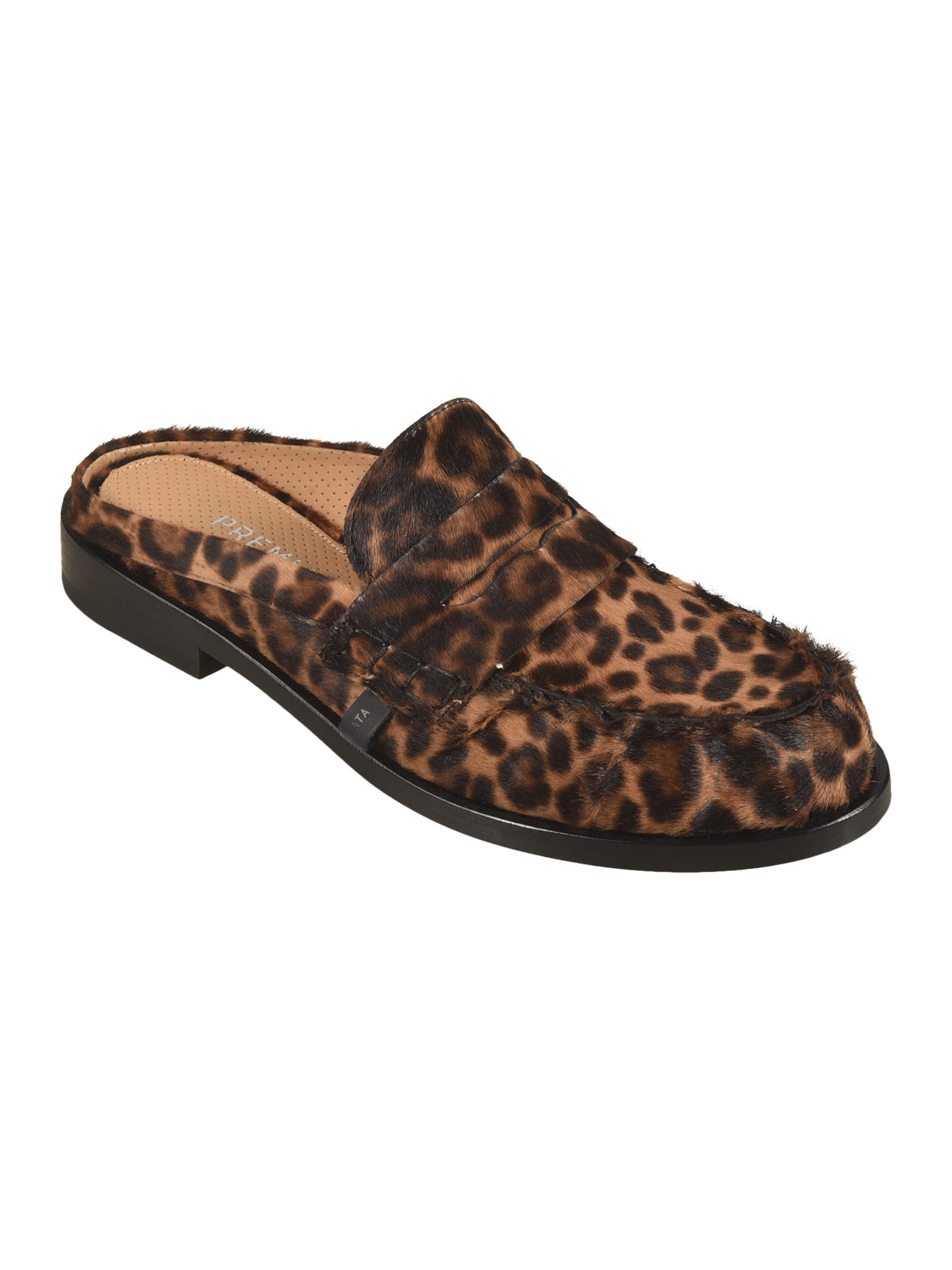 Premiata Fringe Leopard Print Mules In Fantasia