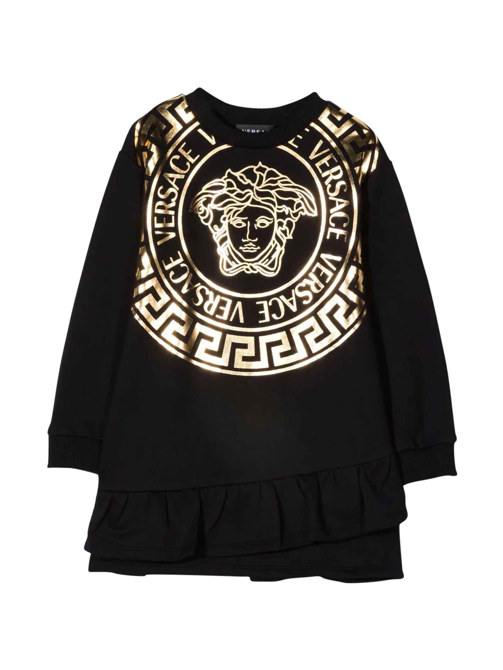 Versace Young Black Sweatshirt Dress