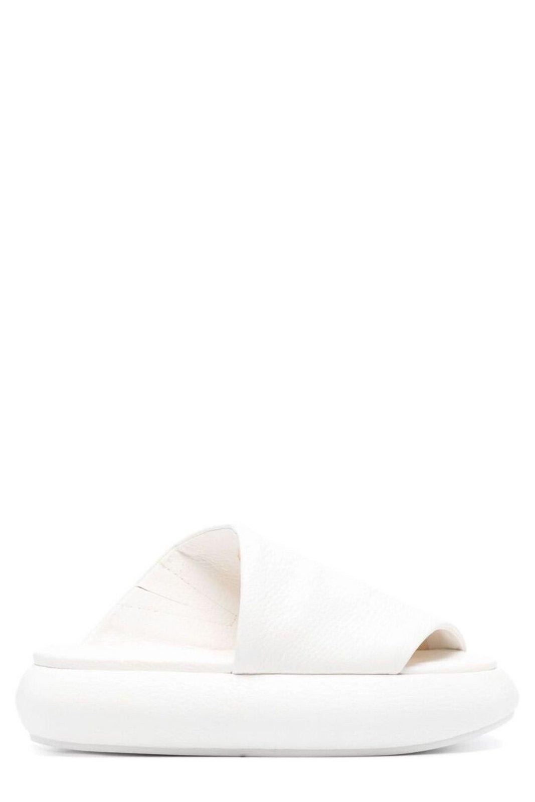 Shop Marsèll Ciambellona Asymmetric Sandals In White