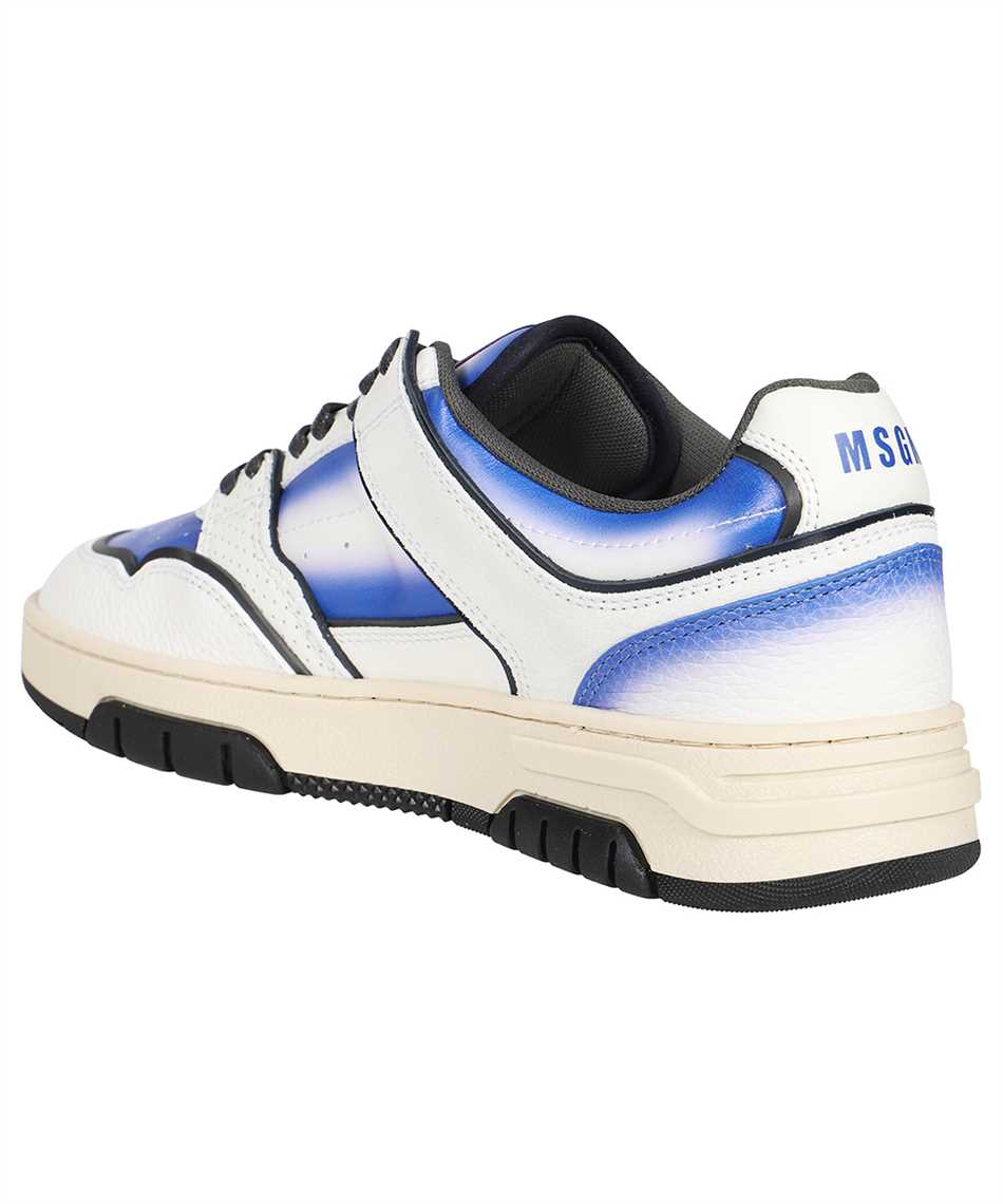 Msgm Man Sneakers Bright Blue Size 7 Leather In Blue