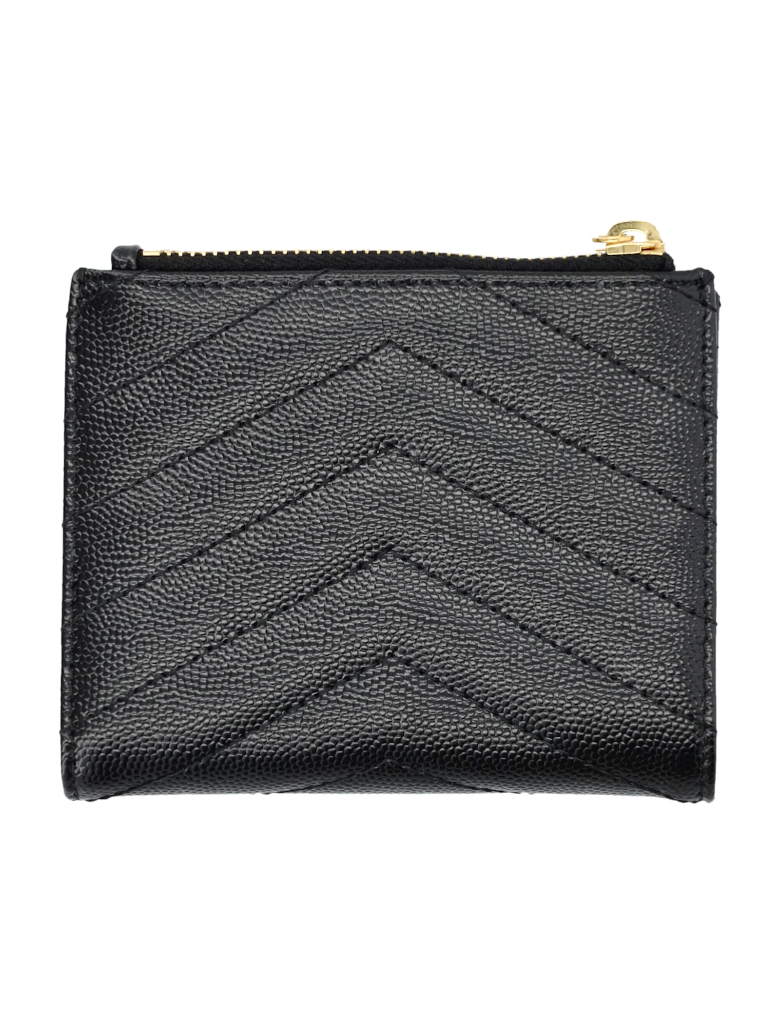 Saint Laurent Cassandre Bi-fold Wallet In Black