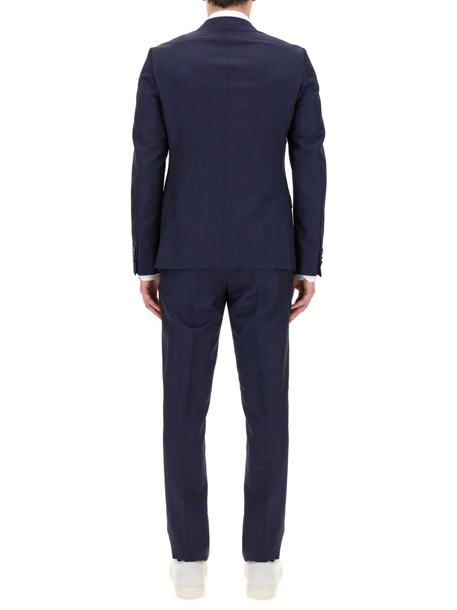 Shop Zegna Single-breasted Dress In Blue